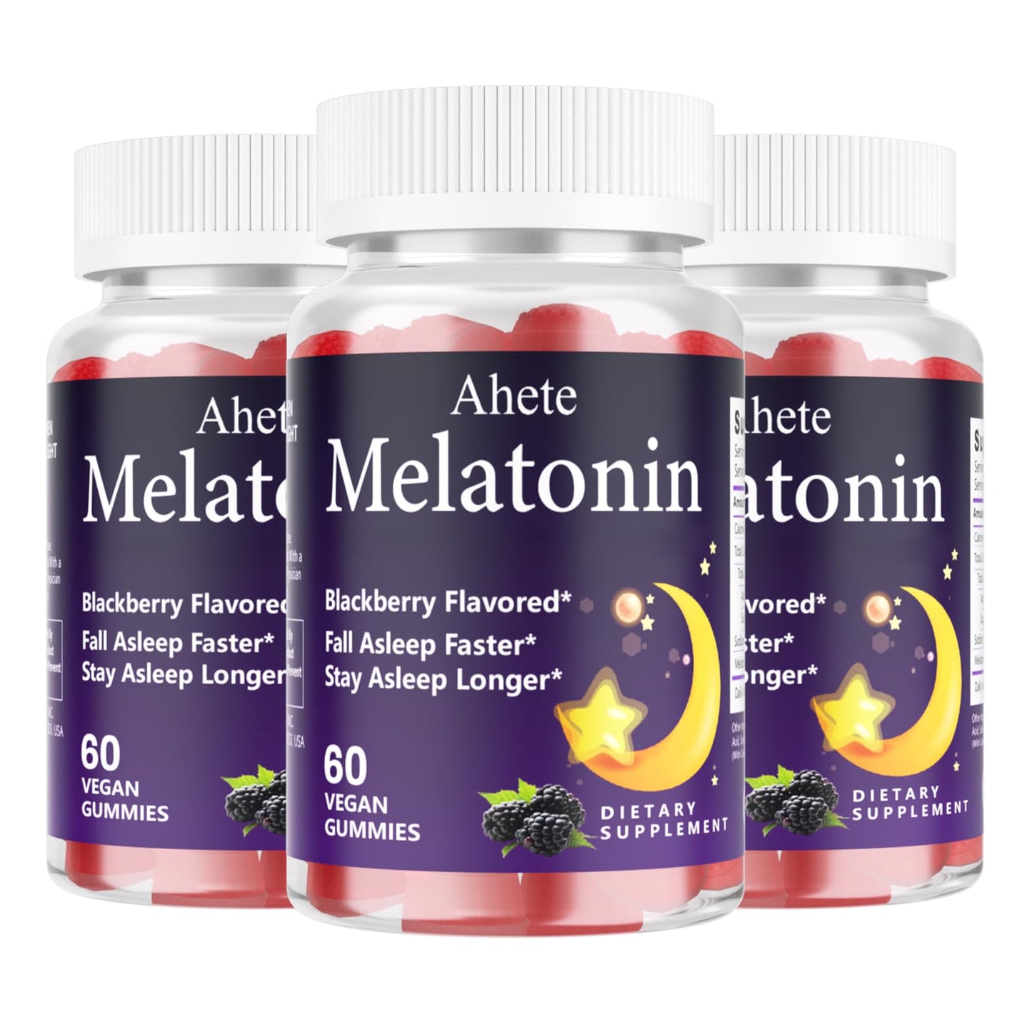 Ahete Melatonin 5mg Gummies for Adults, 180 Gummies
