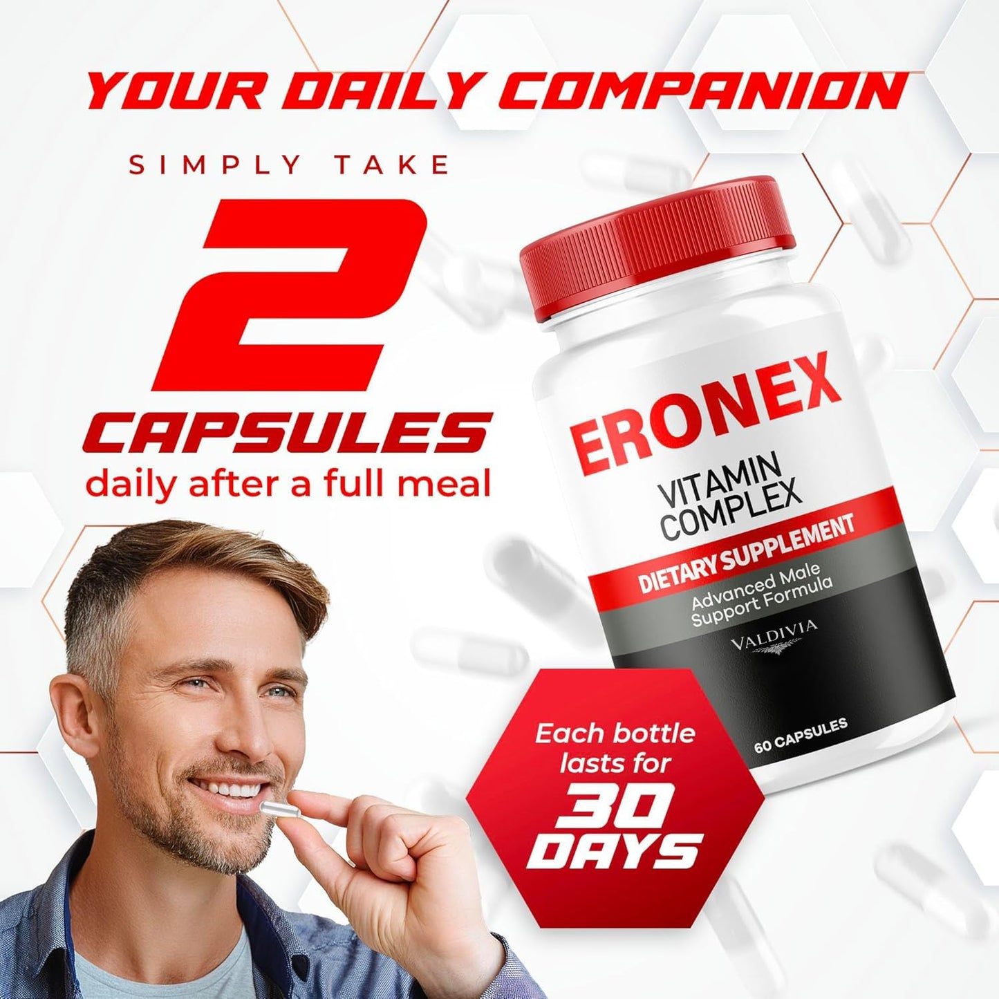 Valdivia Eronex Vitamin Complex Capsules, 60 Count