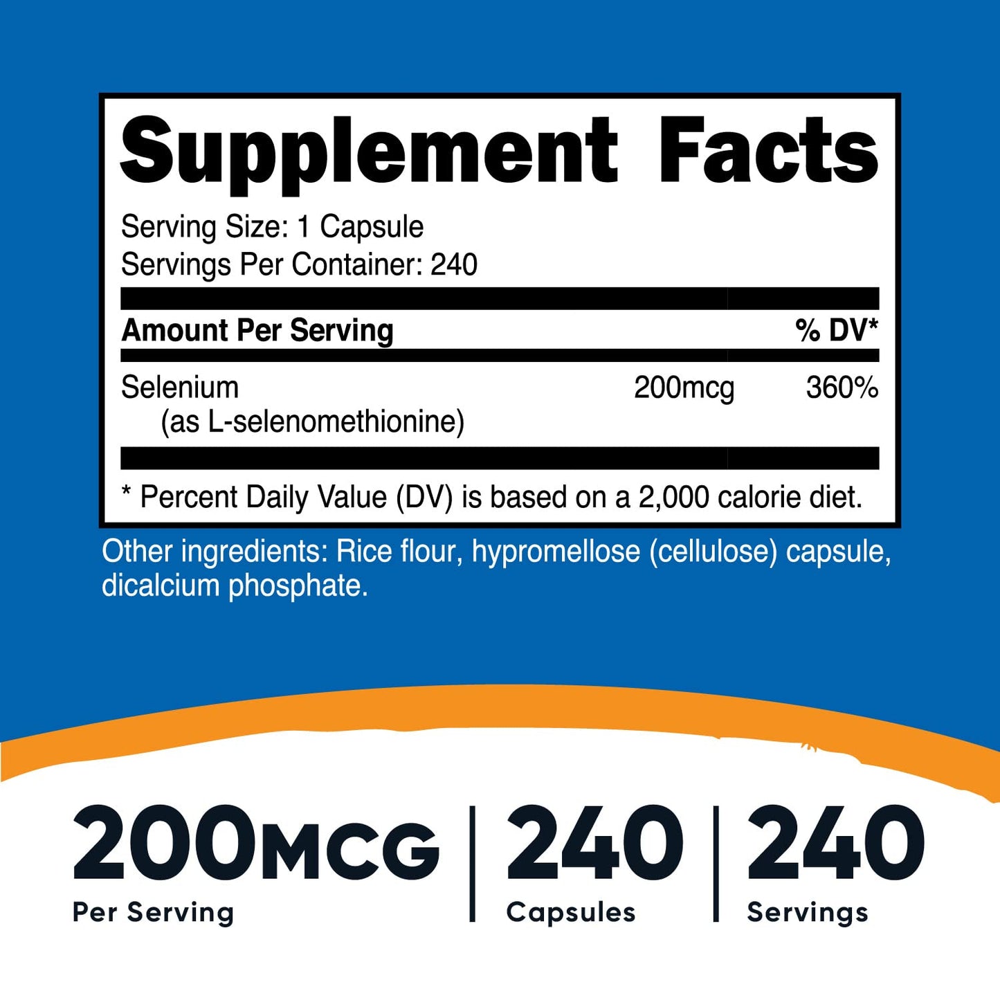Nutricost Selenium 200mcg, 240 Veggie Capsules, 2 Bottles