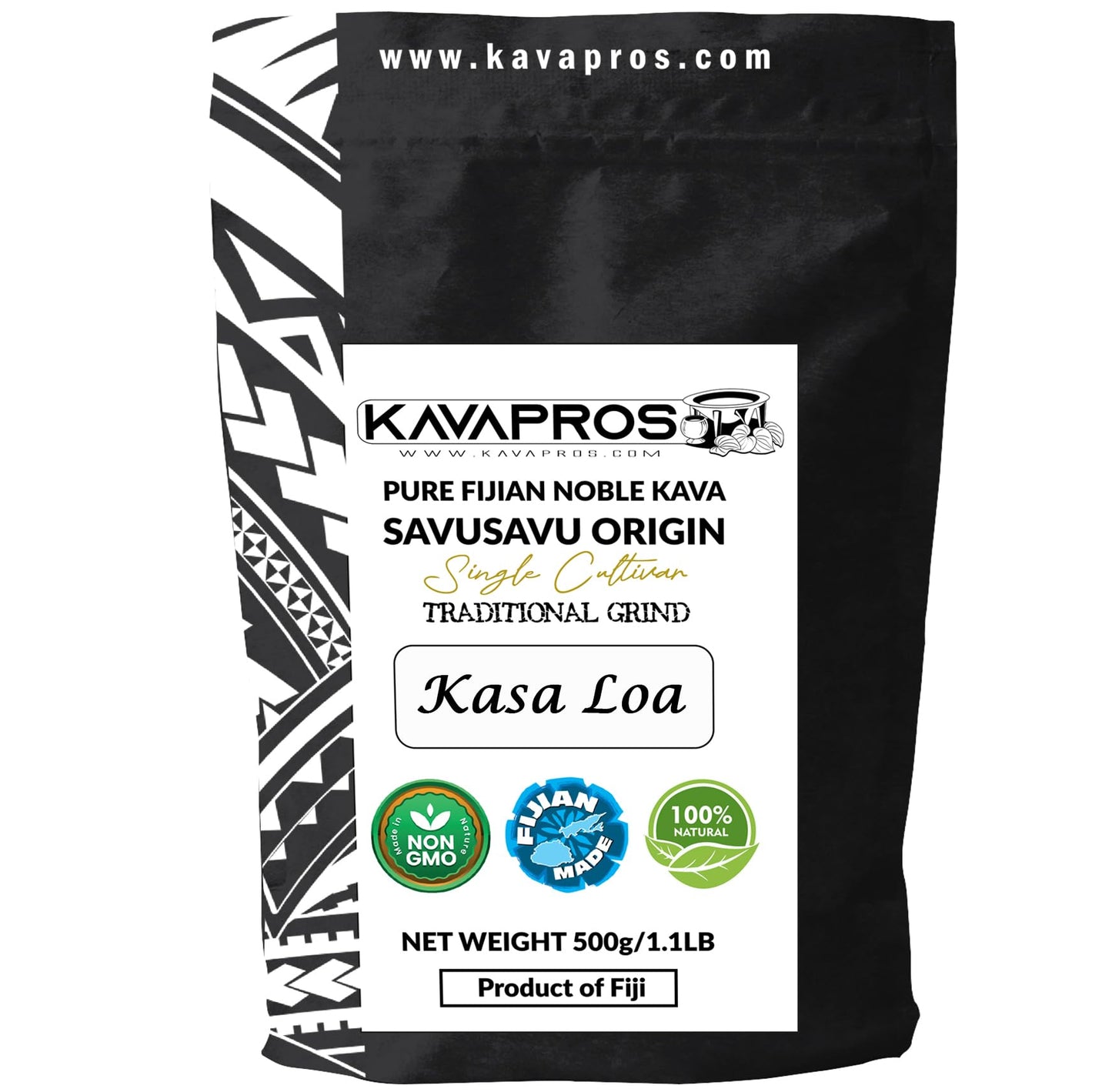 Kava Pros Kava Fijian Loa Pure Organic Fiji Kava Single Cultivar Powder 17.6 oz