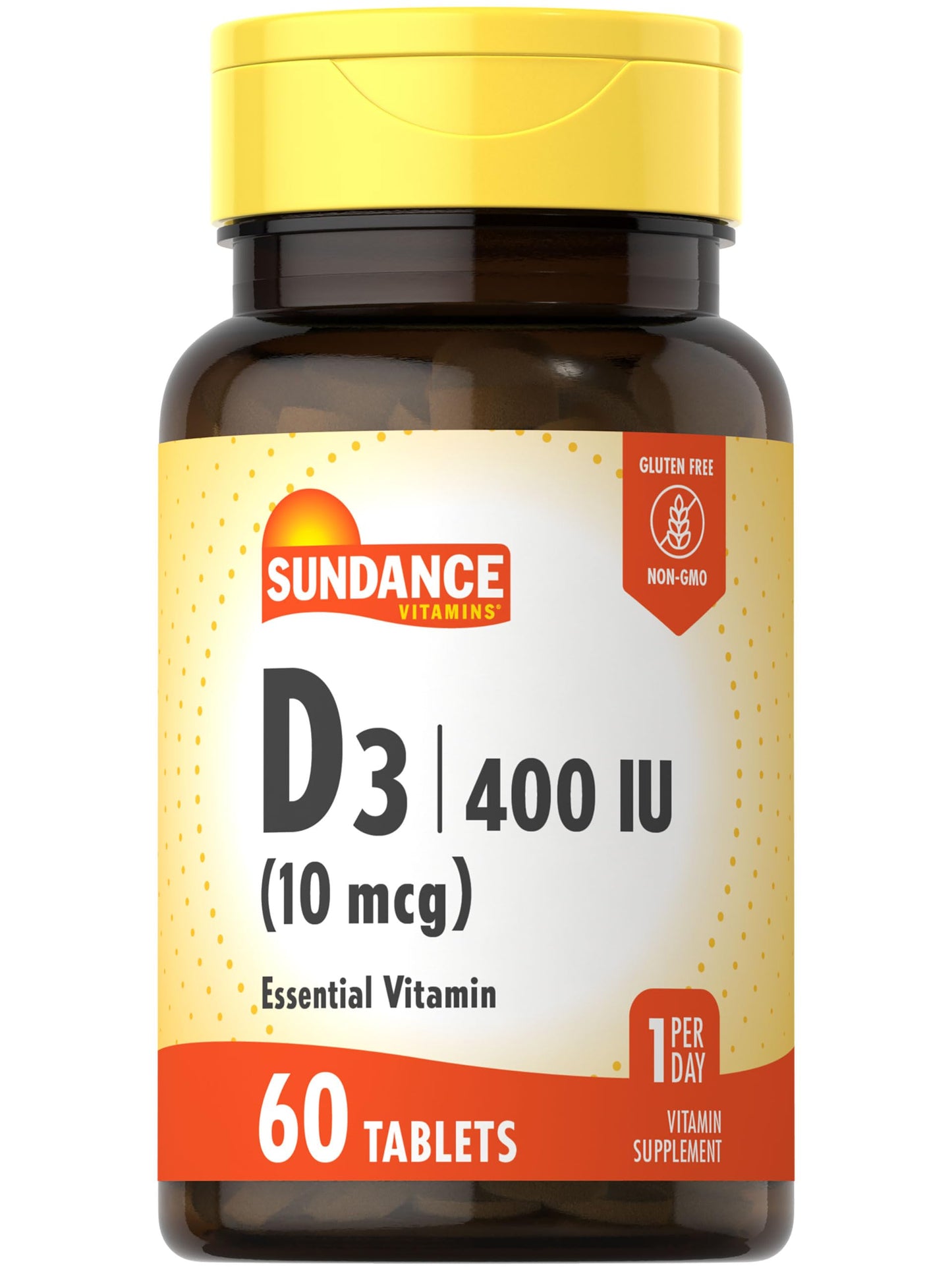 Sundance Vitamin D3 400 IU (10 mcg) Tablet, 60 Count