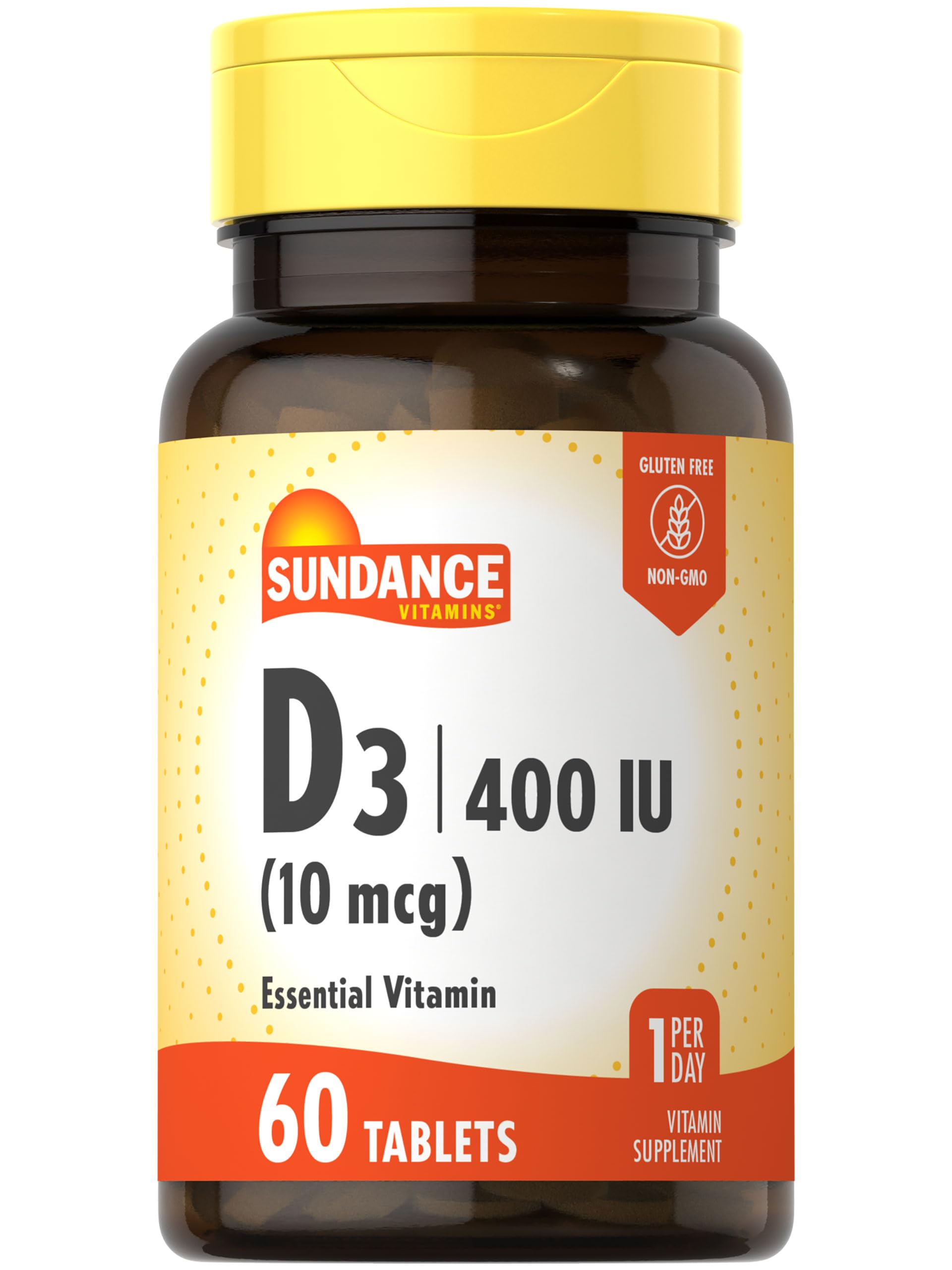 Sundance Vitamin D3 400 IU (10 mcg) Tablet, 60 Count