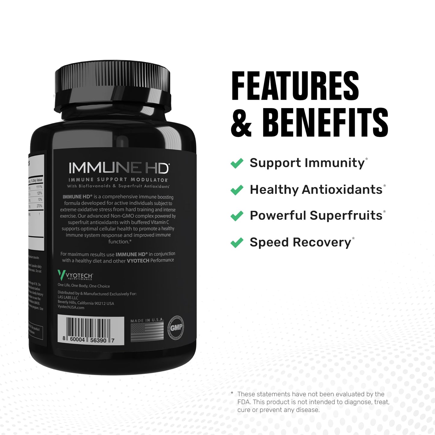 Vyotech Nutritionals Immune HD Support Capsules, 60 Count