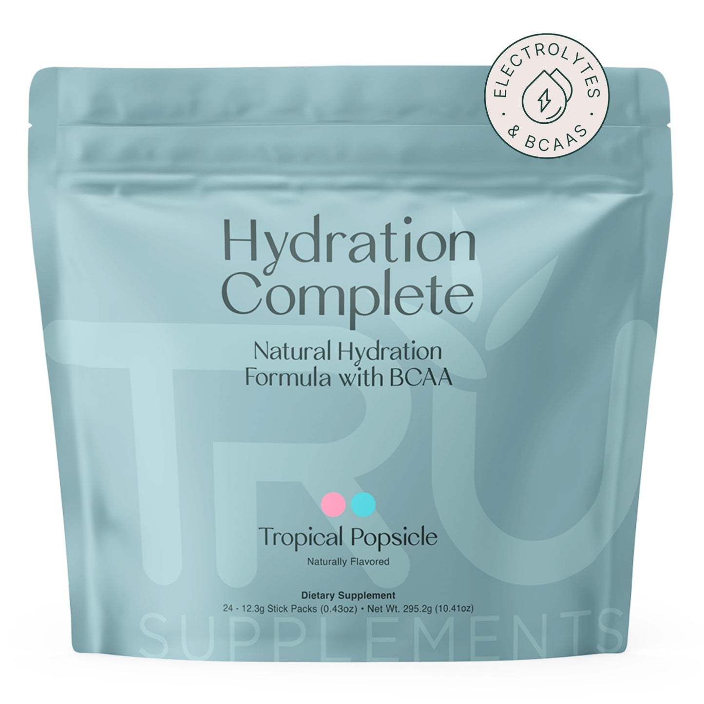 TRU Supplements Hydration Complete BCAA Powder Tropical Popsicle 8.82 Ounce