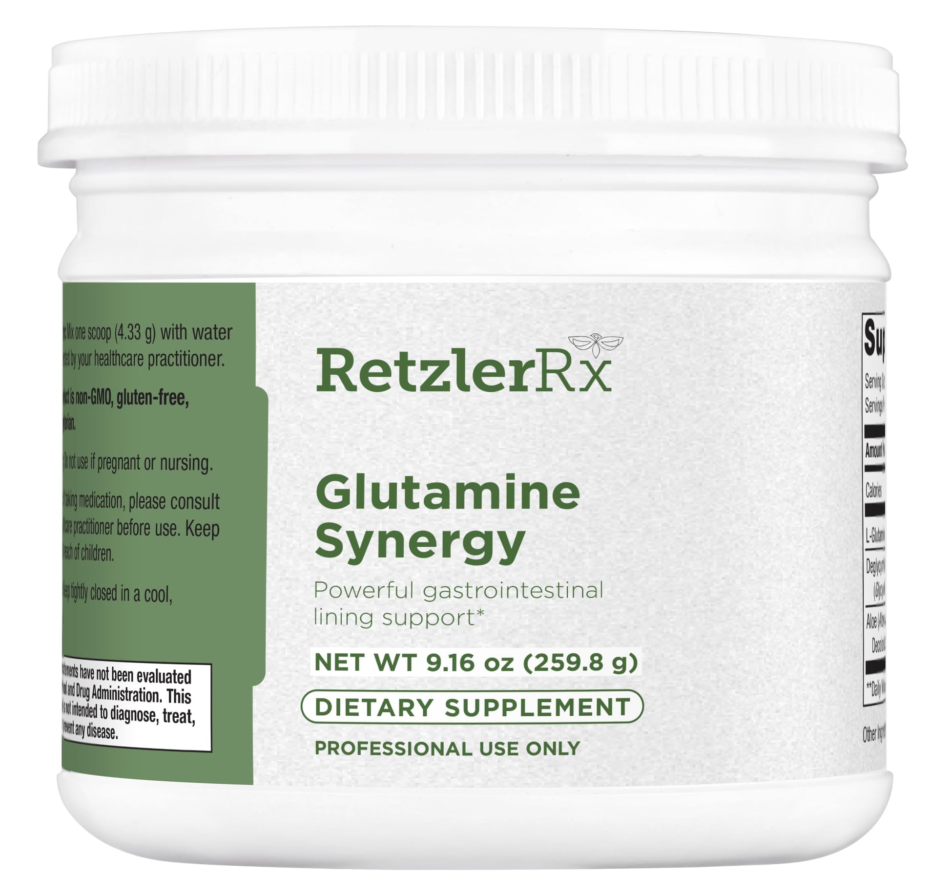 HormoneSynergy Glutamine Synergy L-Glutamine Powder with DGL & Aloe, 9.16 oz