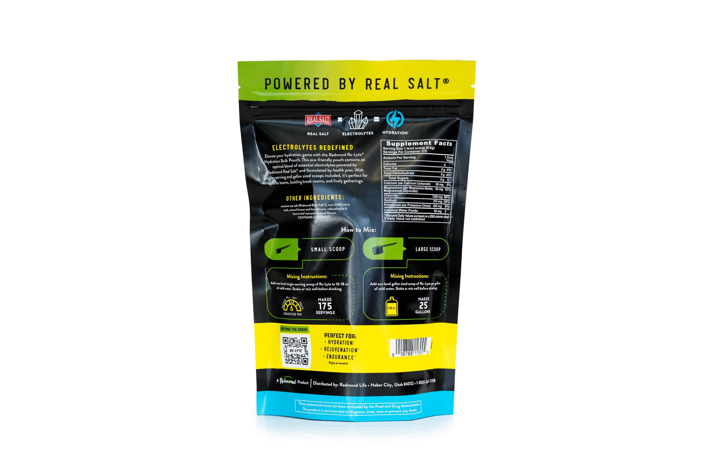 REDMOND Re-Lyte Hydration Electrolyte Powder, 175 Servings, Lemon Lime