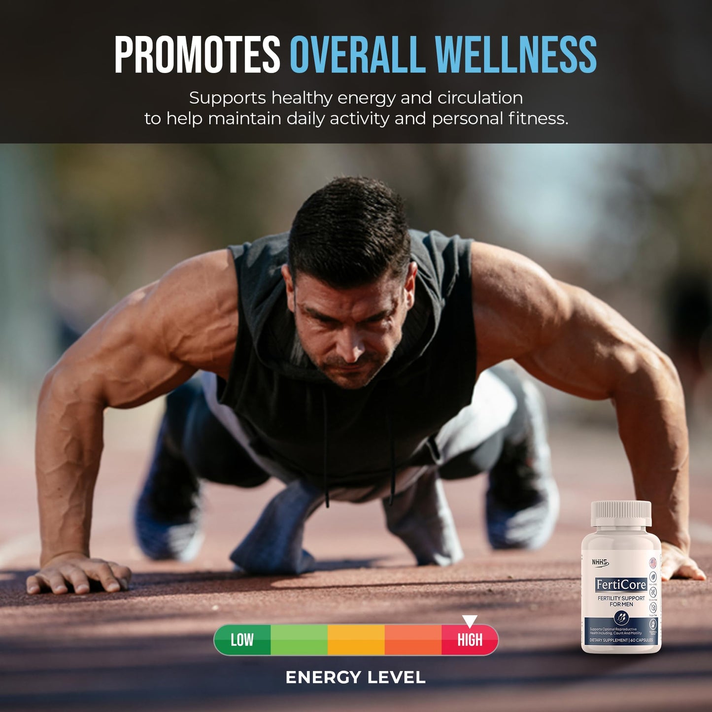 NHHS FertiCore Men's Fertility & Reproductive Wellness Supplement Capsule 1 Count
