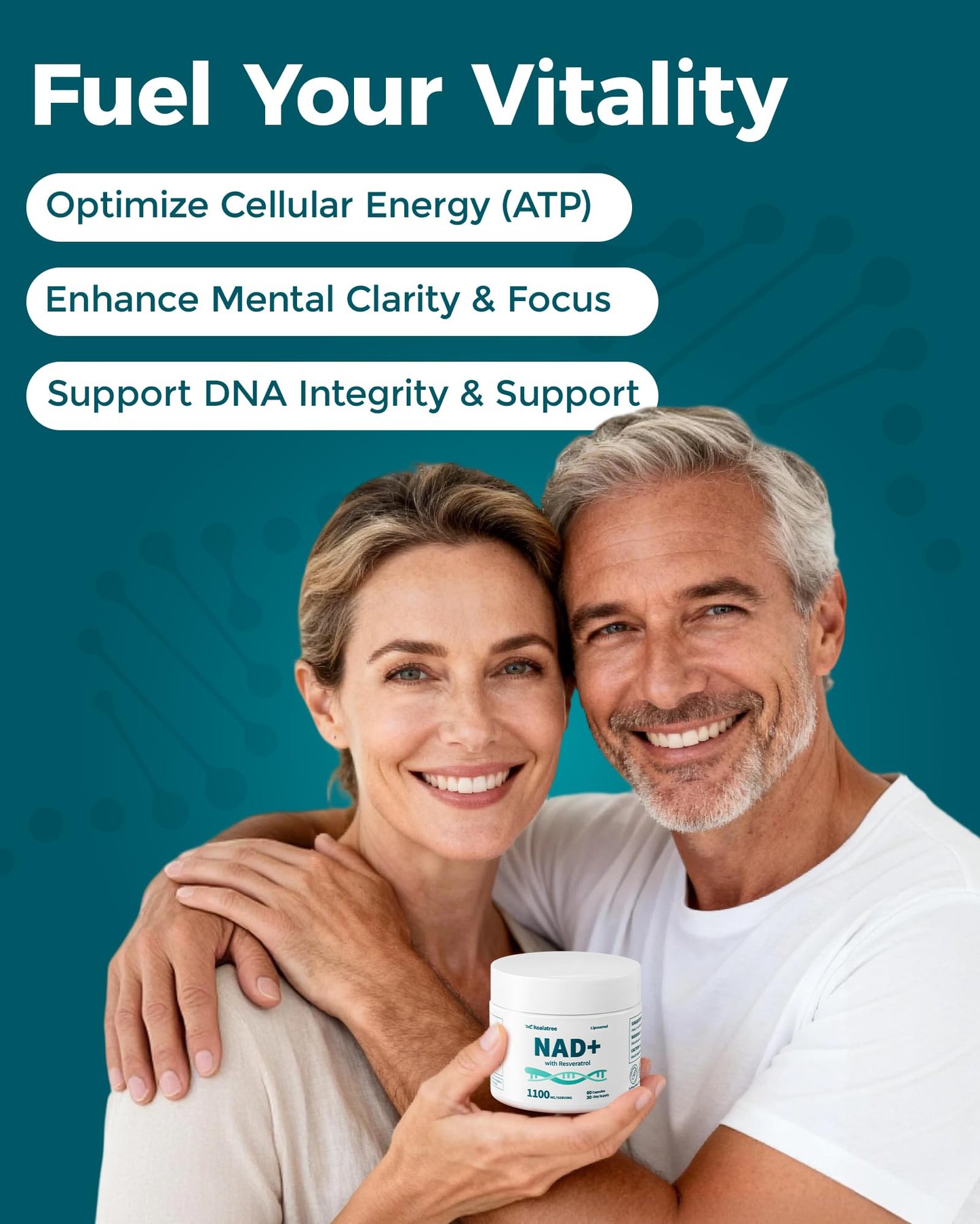 Koalatree Liposomal NAD+ Supplement with Trans-Resveratrol 1100mg Capsule, 58 Count