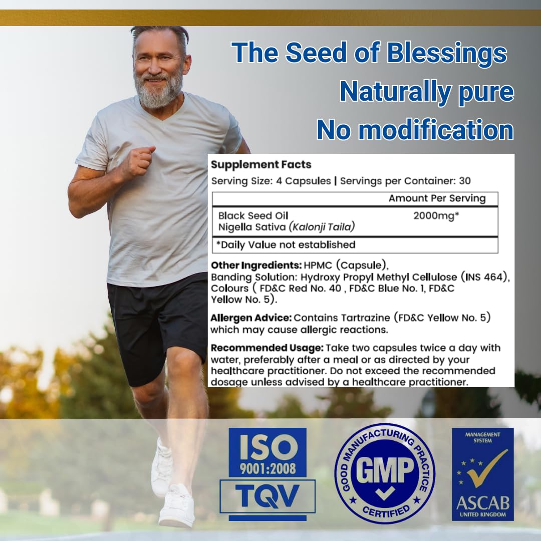 Voll Santé Black Seed/Nigella Sativa Seed Oil Capsules 120 Capsules