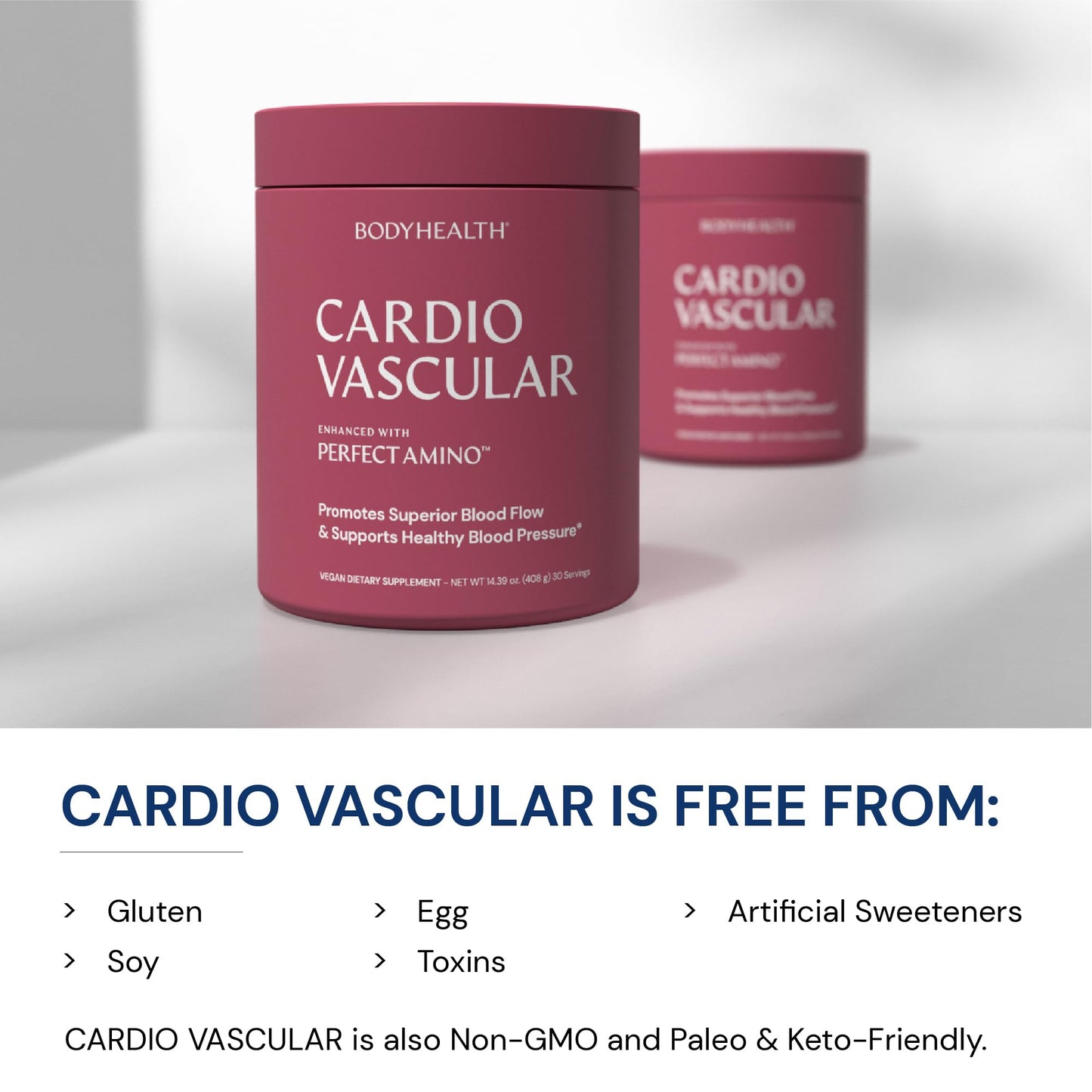 BodyHealth Cardio Vascular with PerfectAmino Blood Flow and Heart Health Supplement Powder 14.39 oz