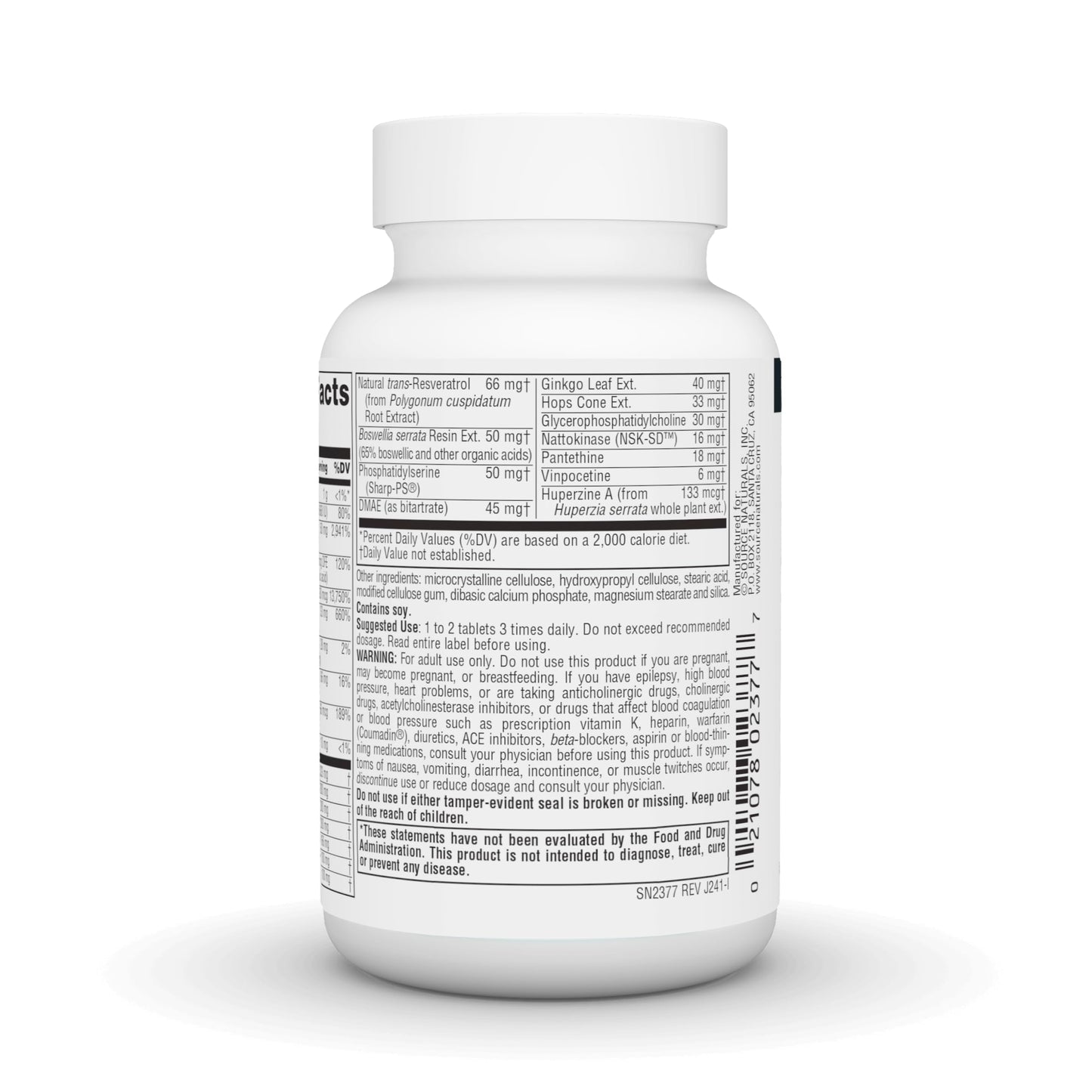 Source Naturals Ageless Mind for Memory & Cognitive Function, 30 Tablets