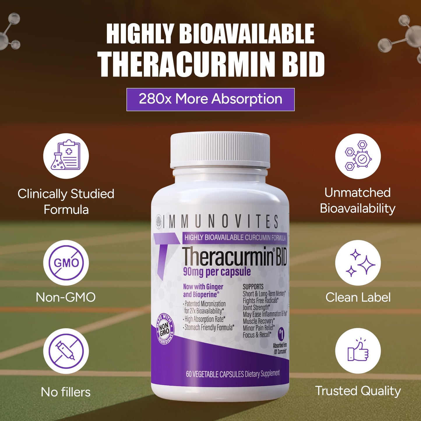 IMMUNOVITES Theracurmin BID 300mg Capsules 60 Count