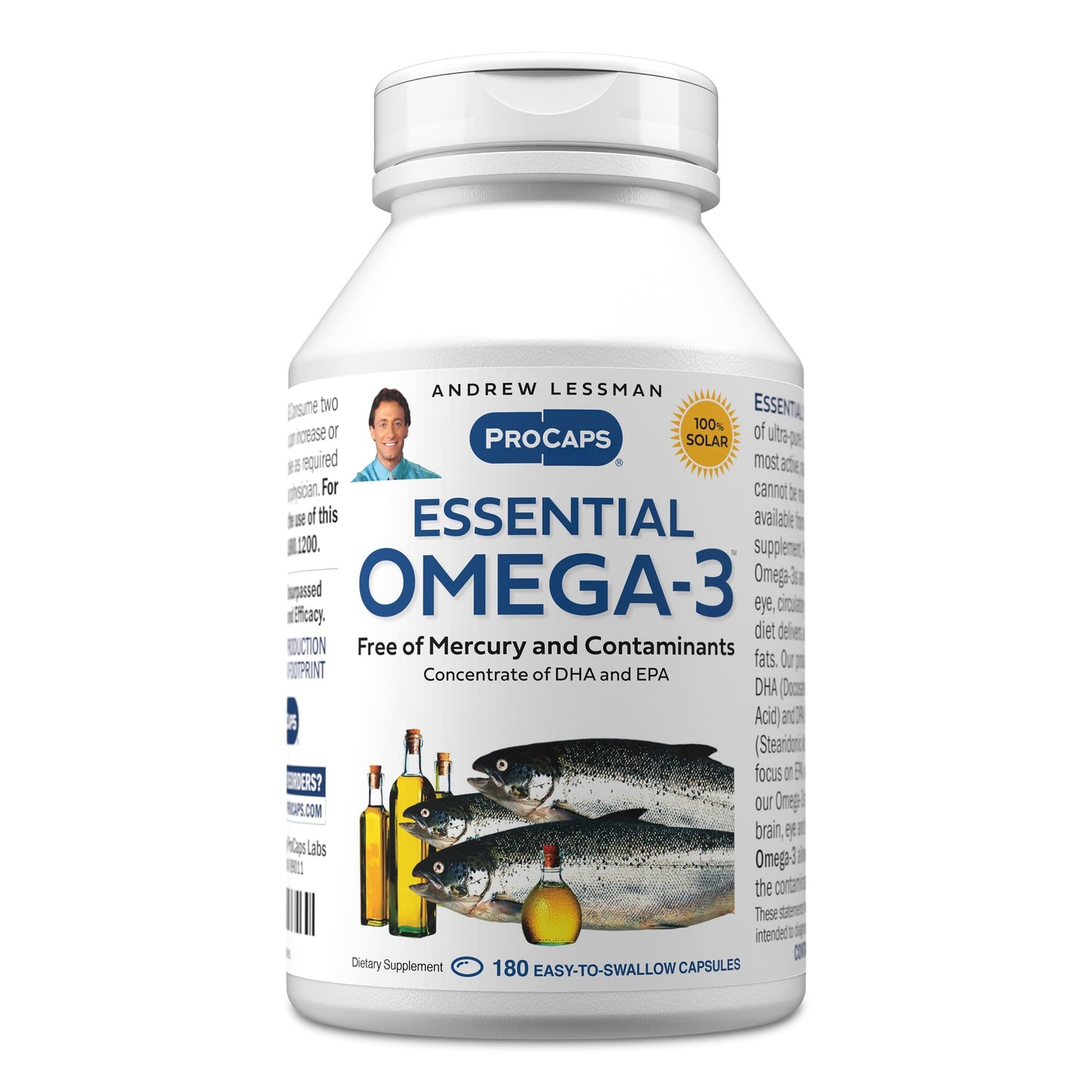 ANDREW LESSMAN Essential Omega-3 Fish Oil High DHA 180 Capsules