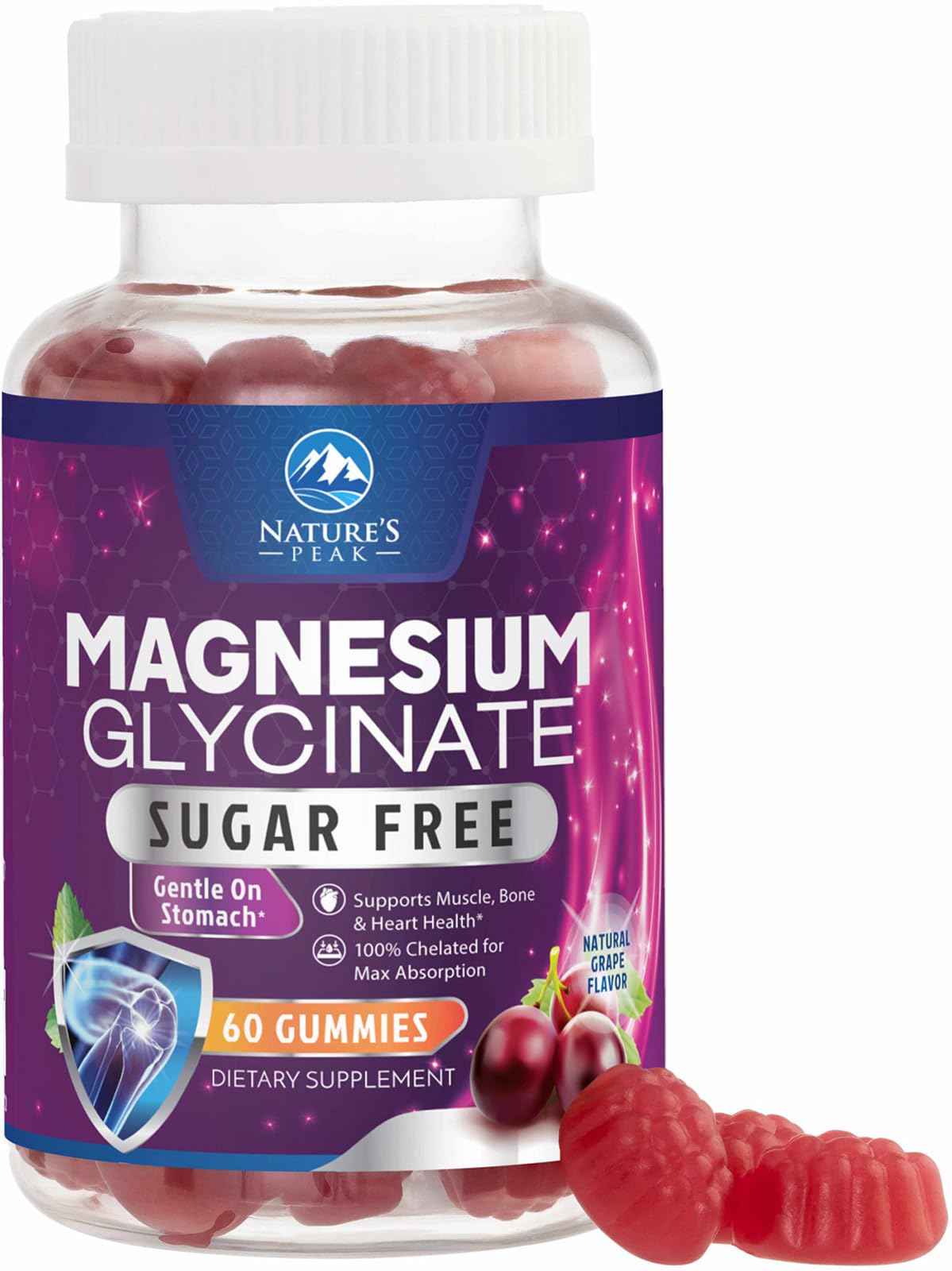 Nature's Peak Magnesium Glycinate Gummies 60 Gummies