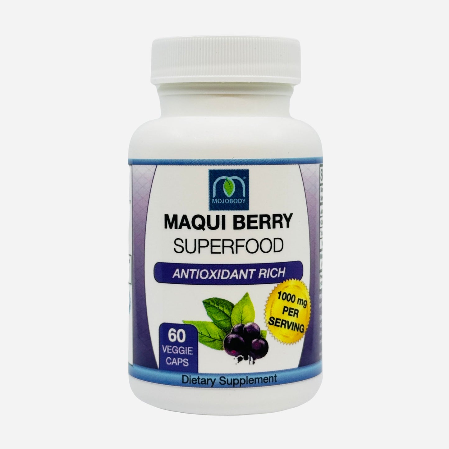 MOJObody Maqui Berry Capsules, 1000mg per Serving, 60 Veggie Capsules