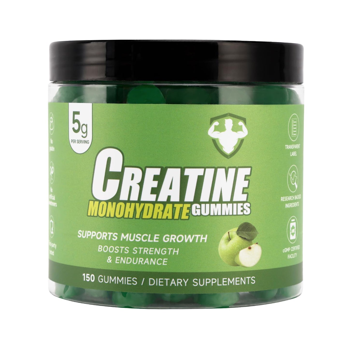 Bruce & Shark Creatine Monohydrate Gummies, 150 Count