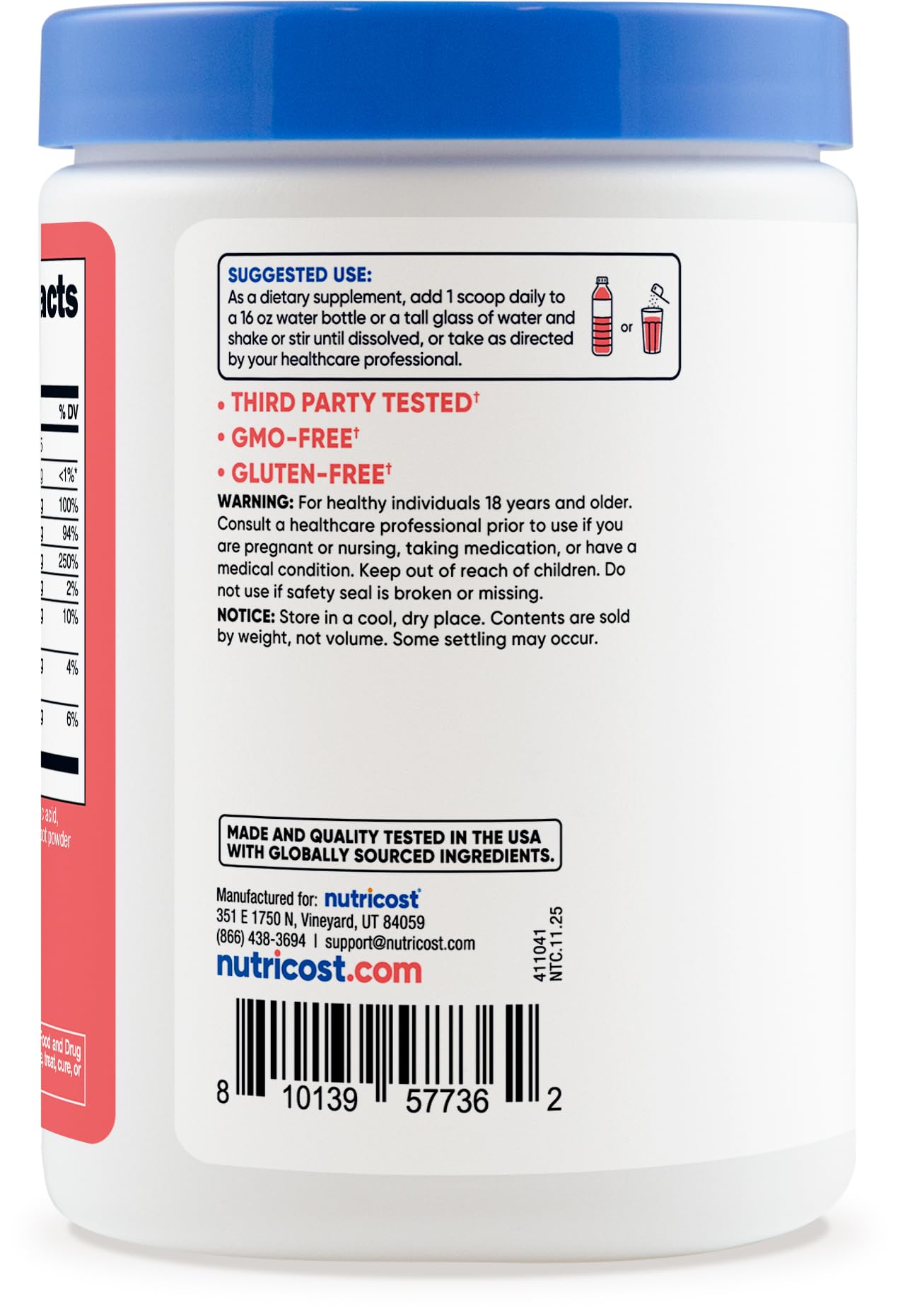 Nutricost Electrolytes Complex Powder 8.6 Ounce