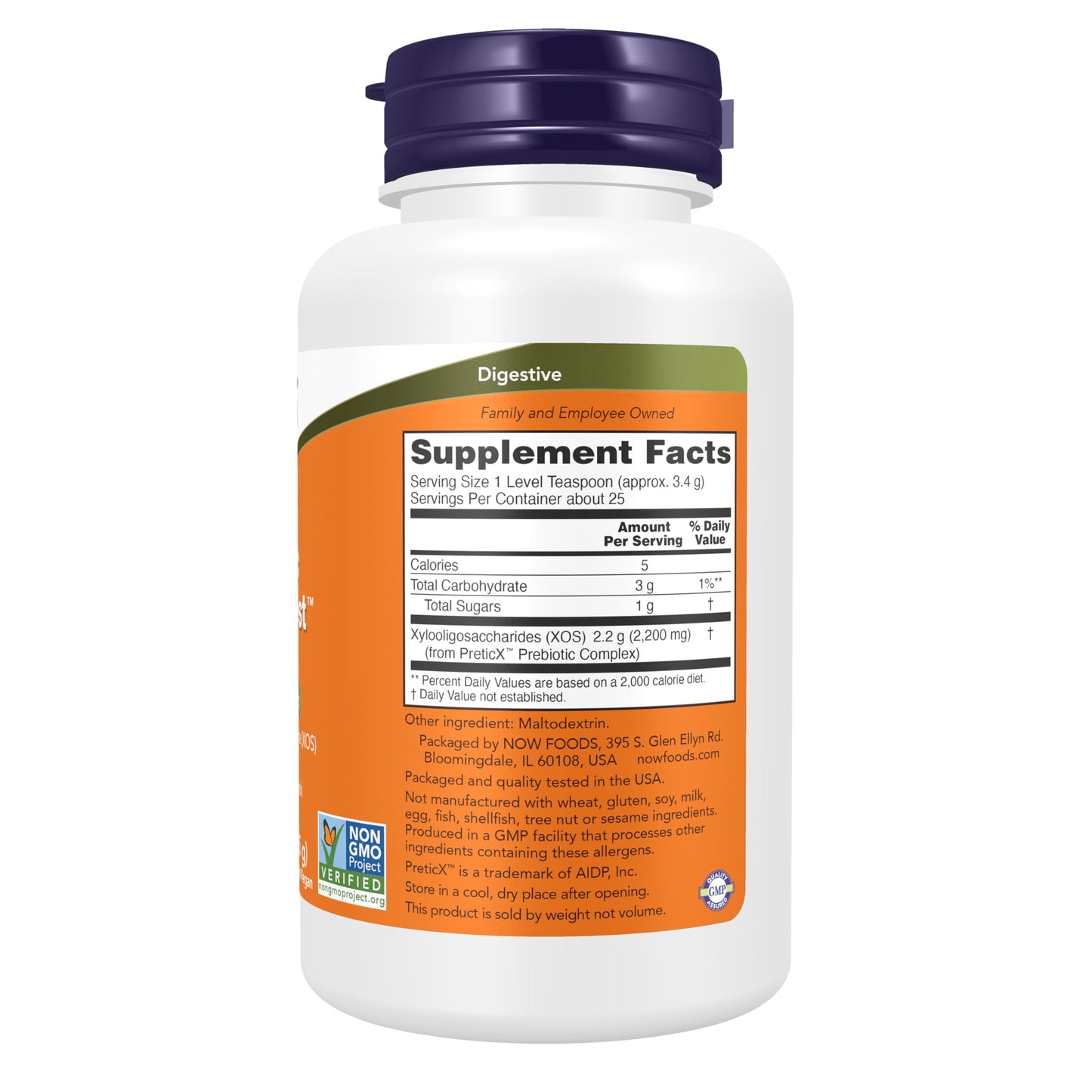 NOW Foods Prebiotic Bifido Boost with PreticX Xylooligosaccharide (XOS) Prebiotic Powder, 3-Ounce