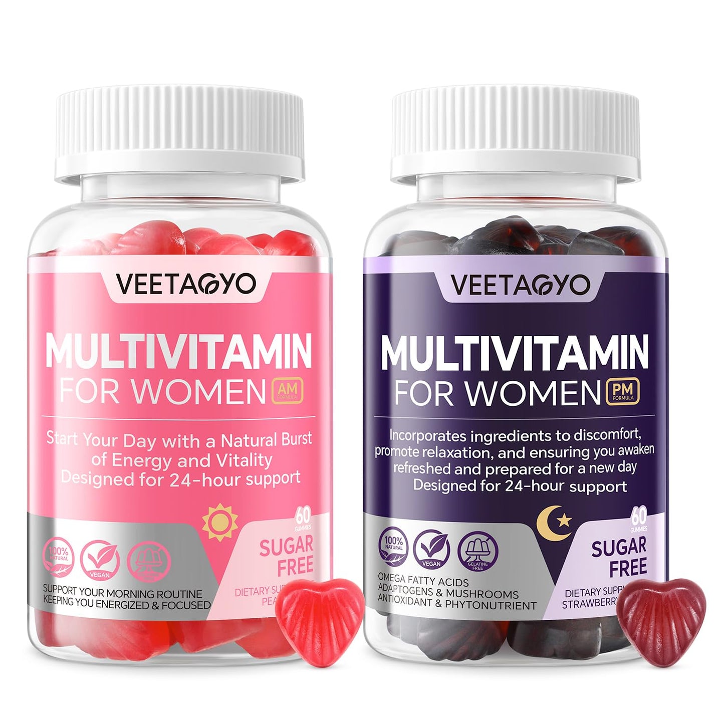 VEETAGYO Multivitamin for Women AM & PM Gummy 120 Count