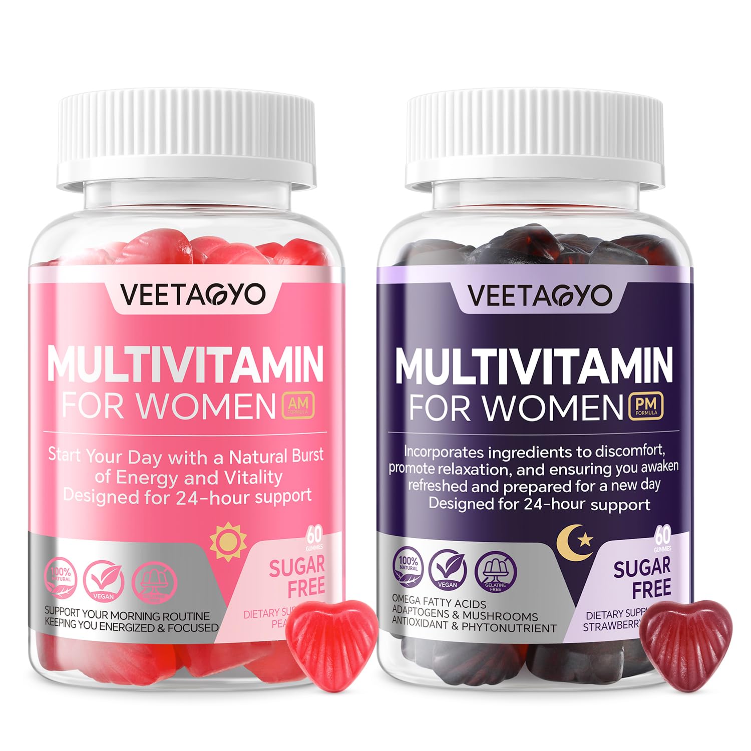 VEETAGYO Multivitamin for Women AM & PM Gummy 120 Count