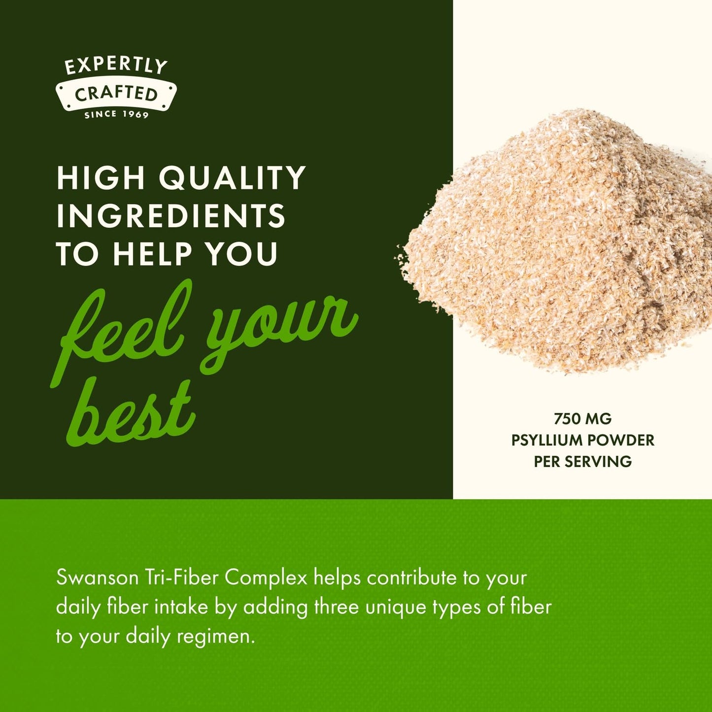 Swanson Tri-Fiber Complex Capsules 400