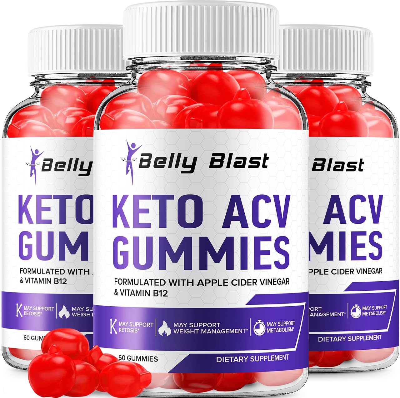 Indelo Belly Blast Keto Plus ACV Gummies, Advanced Formula, 180 Gummies