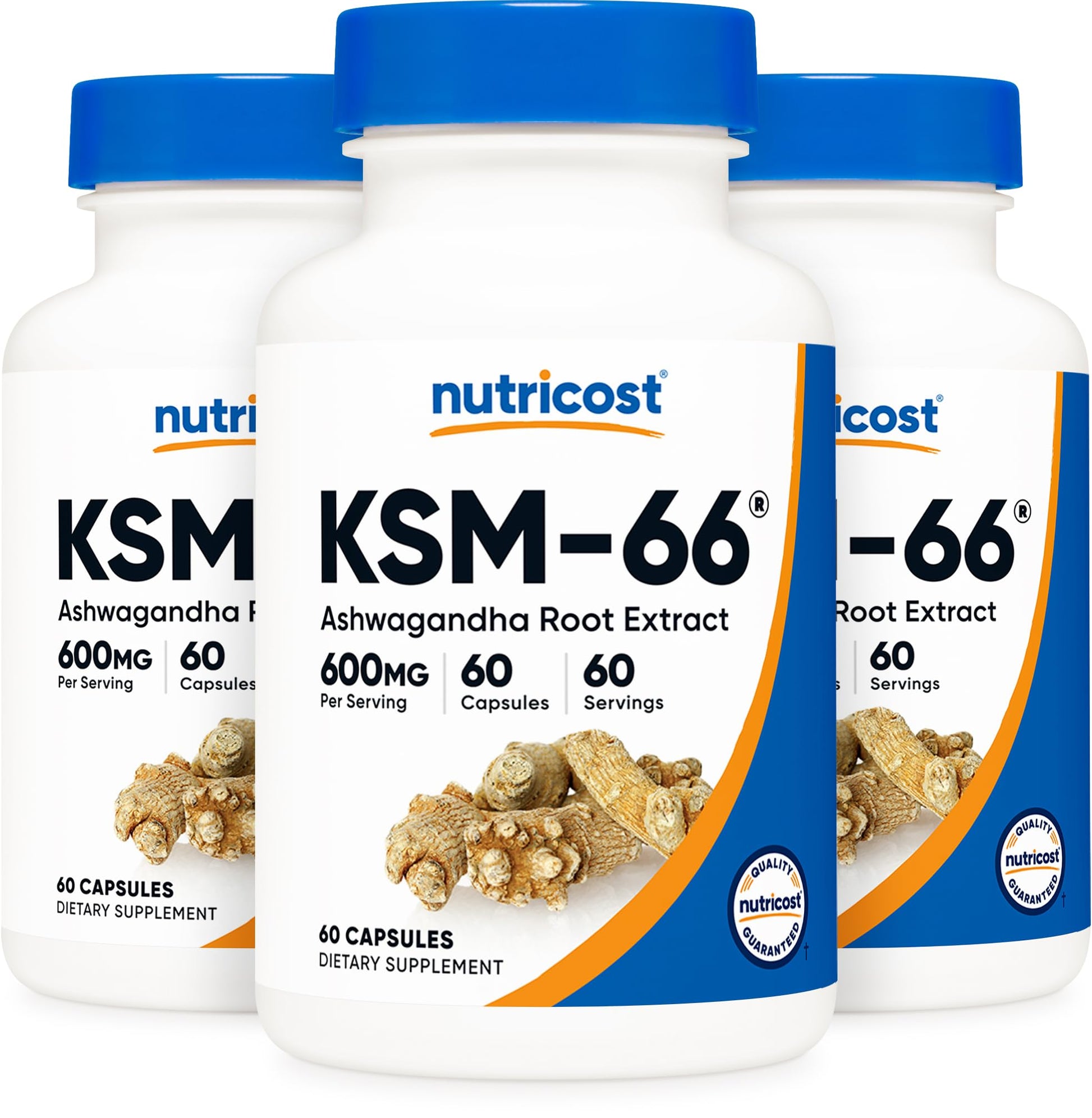 Nutricost KSM-66 Ashwagandha Root Extract (600mg) Capsules 180 Count