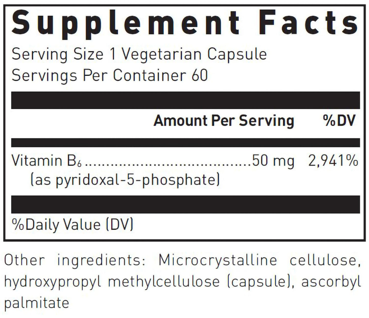 Douglas Laboratories Pyridoxal-5-Phosphate (50 mg.) 60 Capsules