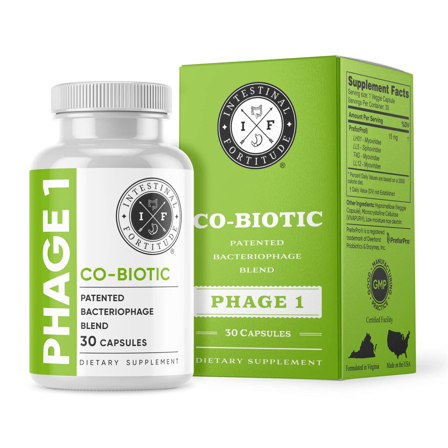 Intestinal Fortitude Phage 1 Capsules, 30 Count