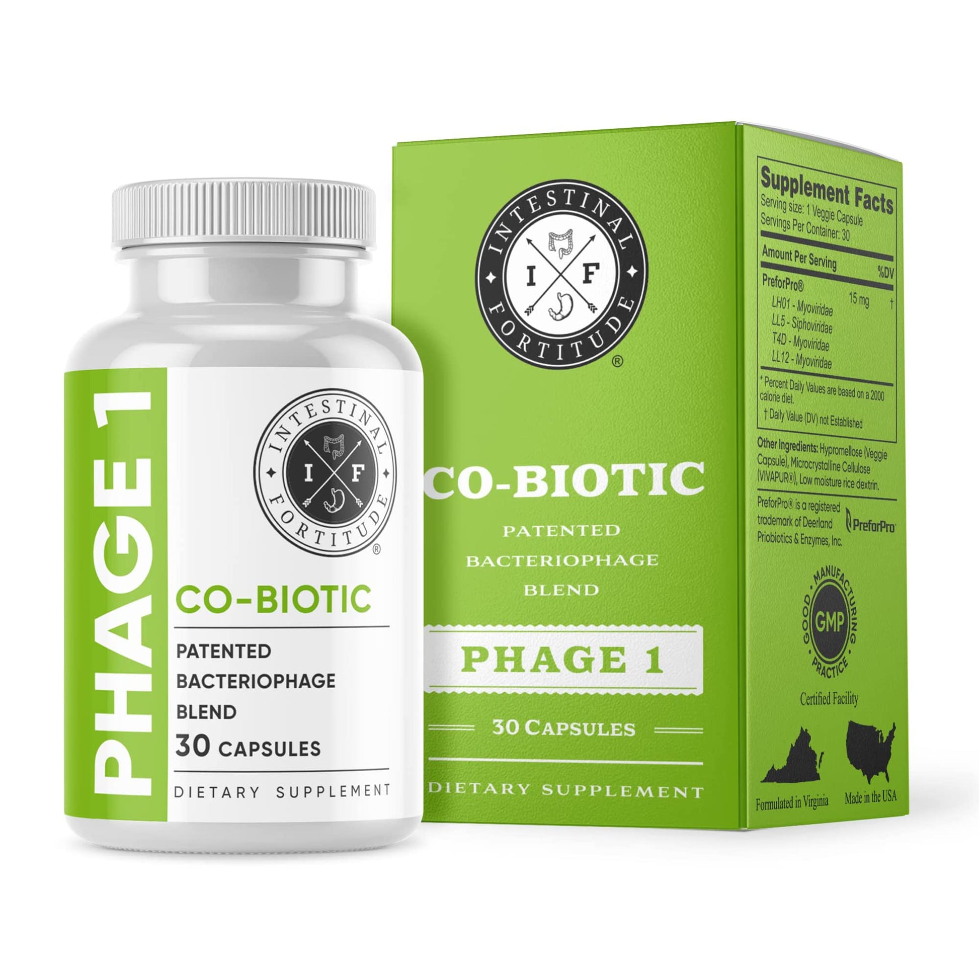 Intestinal Fortitude Phage 1 Capsules, 30 Count