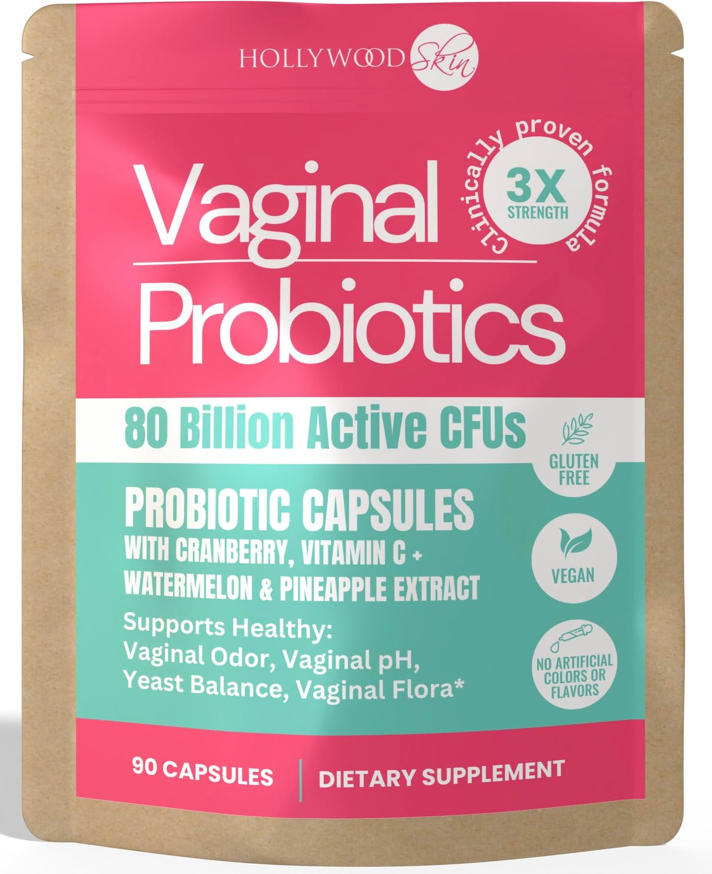 Hollywoodskin Vaginal Probiotic for Women Capsule 1 Count