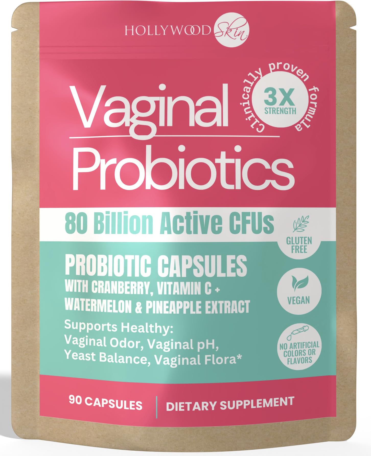 Hollywoodskin Vaginal Probiotic for Women Capsule 1 Count