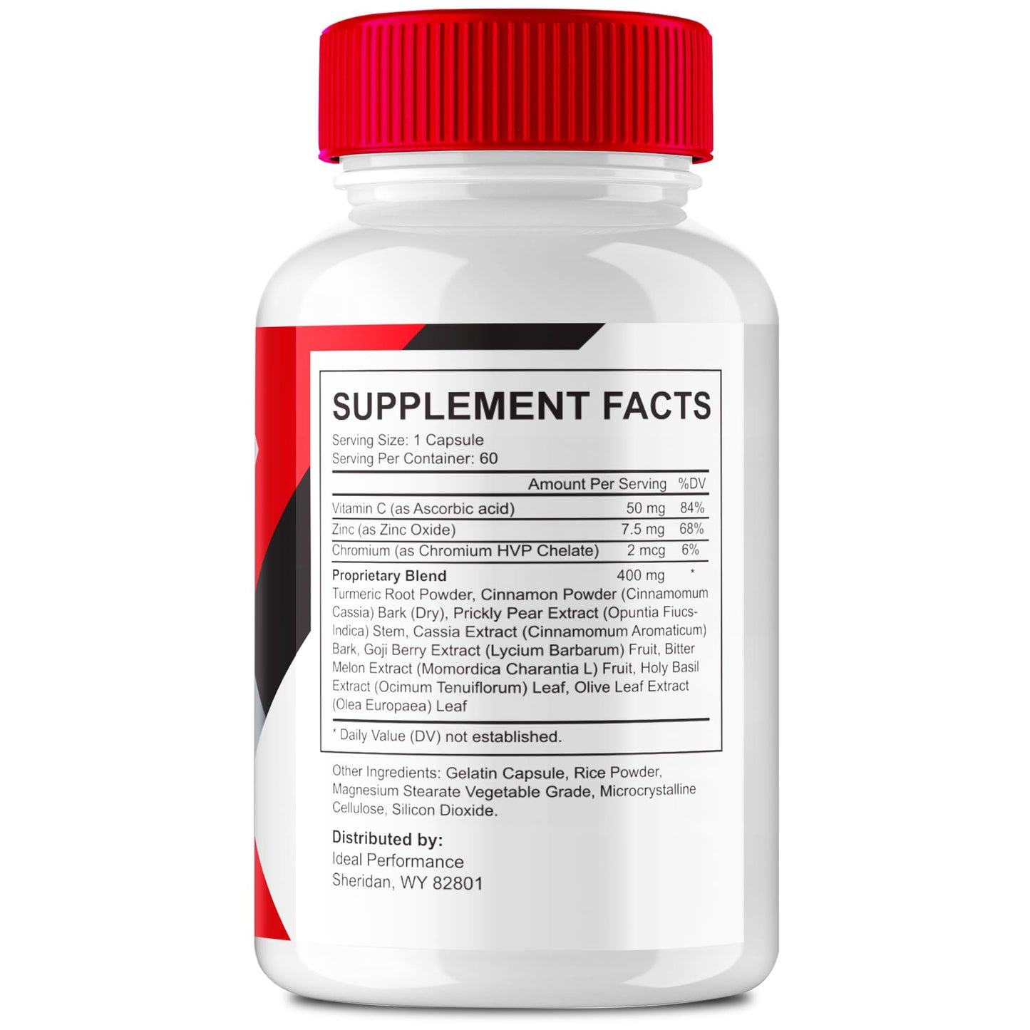 IDEAL PERFORMANCE Gluco Health Plus Blood Formula Support Supplement Capsules, 120 Capsules