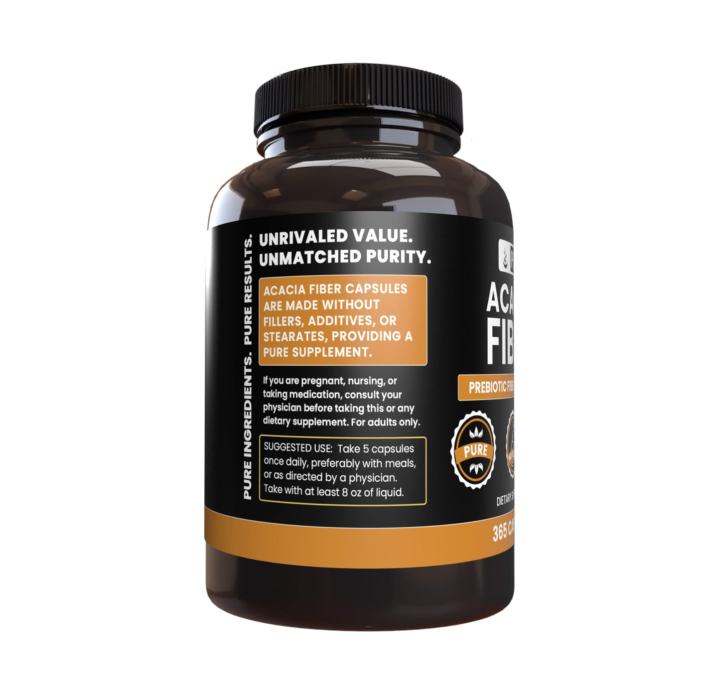 Pure Original Ingredients Acacia Fiber Capsule 365