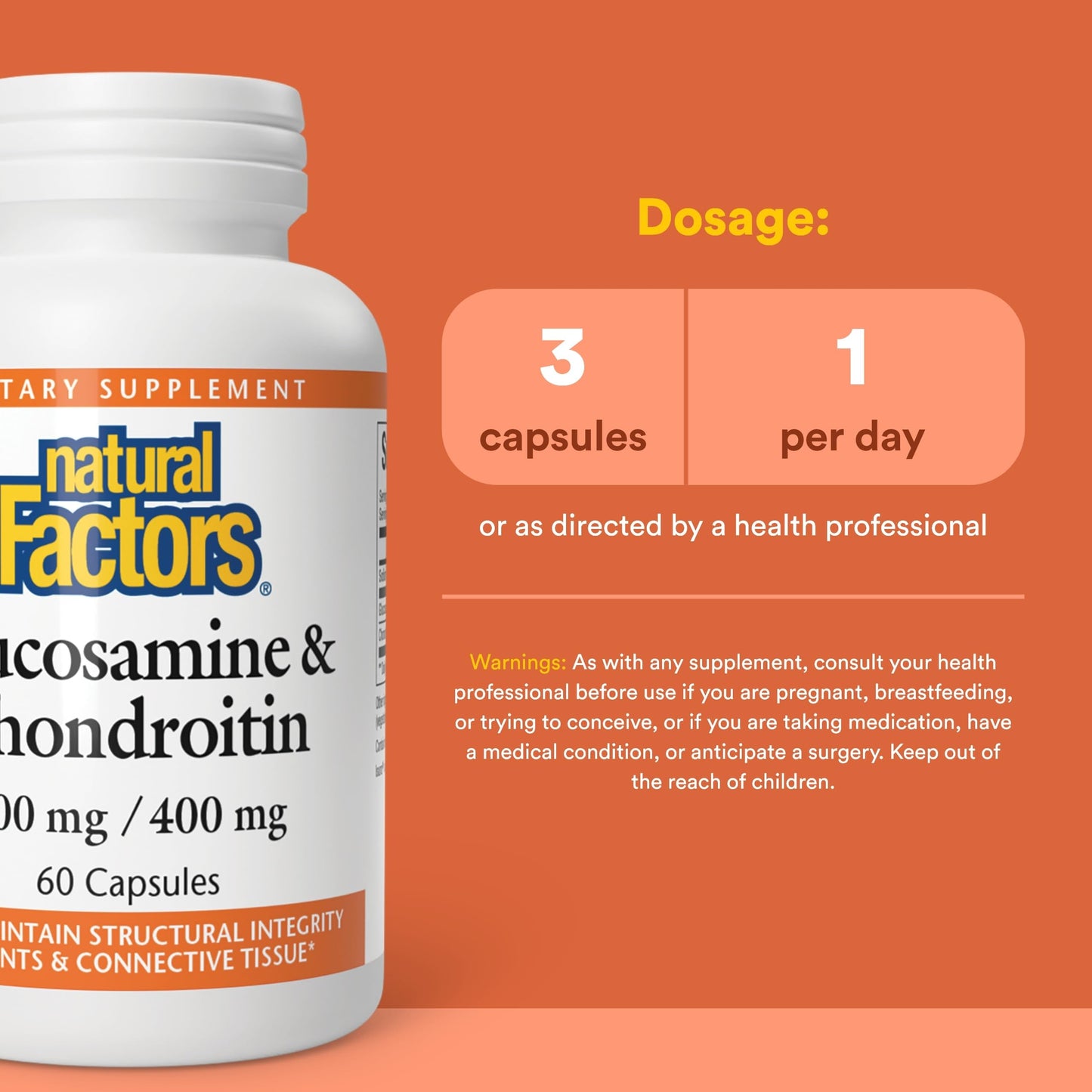 Natural Factors Glucosamine & Chondroitin Capsules 60