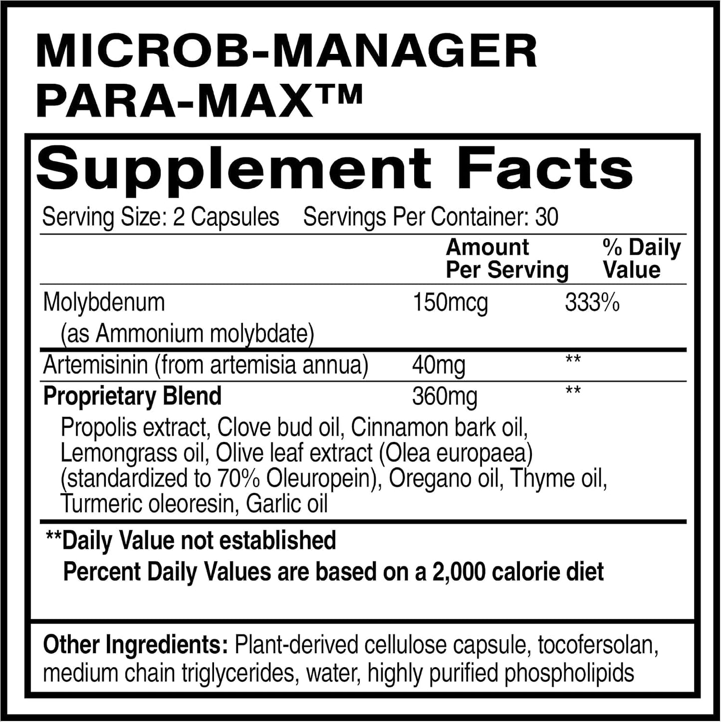 Quicksilver Scientific Microb-Manager para-Max Capsule 60 Count