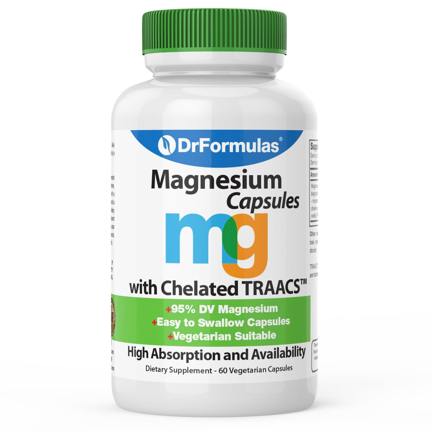 DrFormulas Magnesium Glycinate 400 mg Supplement Capsules, 100 Count