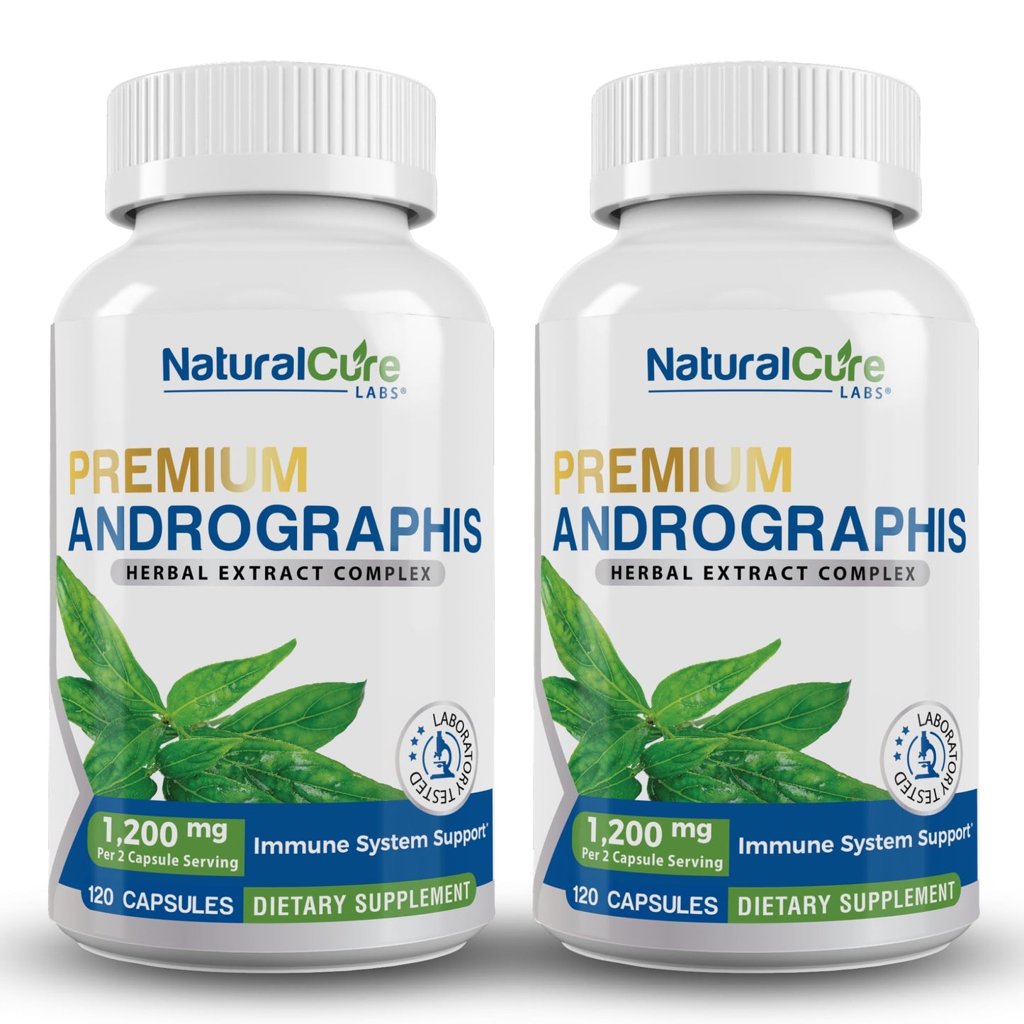 Natural Cure Labs Premium Andrographis Paniculata Extract 1,200mg (100mg Andrographolides) Capsules 240