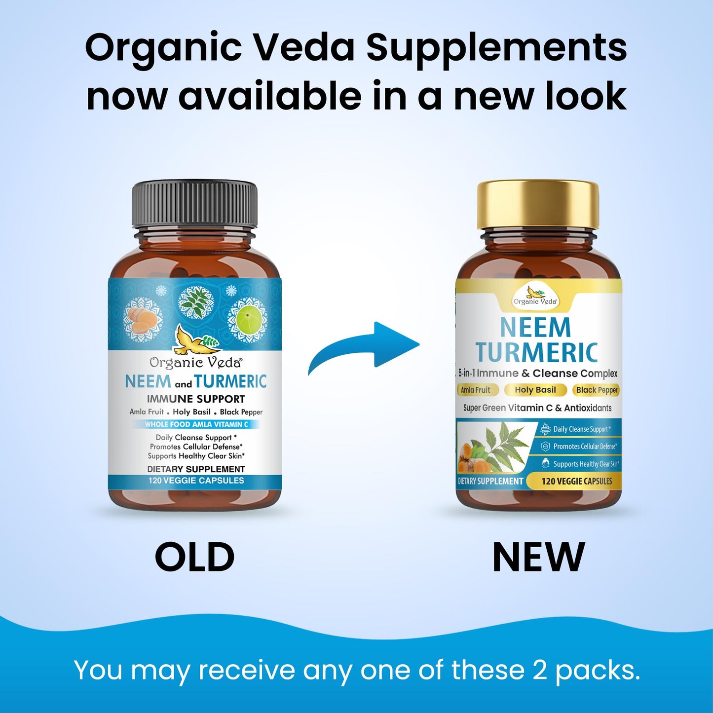 Organic Veda Neem Turmeric Capsules 120 Capsules
