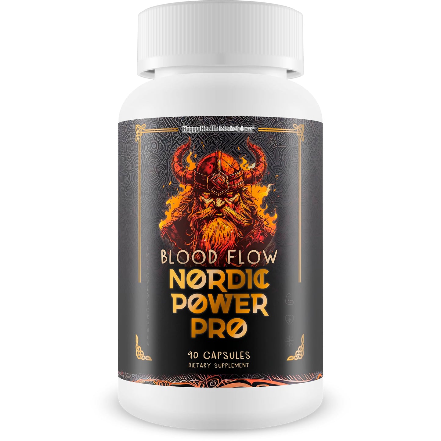 Happy Health Marketplace Blood Flow Nordic Power Pro for Men Capsules 90 Count