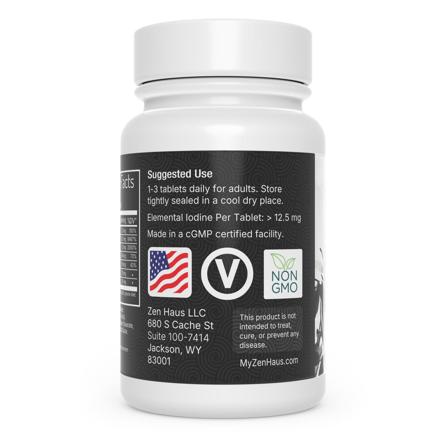 Zen Haus 12.5 mg Iodine with Selenium (as Selenomethionine) and More Tablets, 200 Count