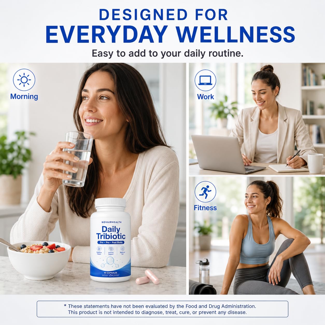 ARTHRONATURALS Daily Tribiotic for Women & Men, Prebiotic, Probiotic & Postbiotic Formula with Tributyrin, Daily Tribiotics Support Your Gut & Energy Naturally, Capsule, 1 Count