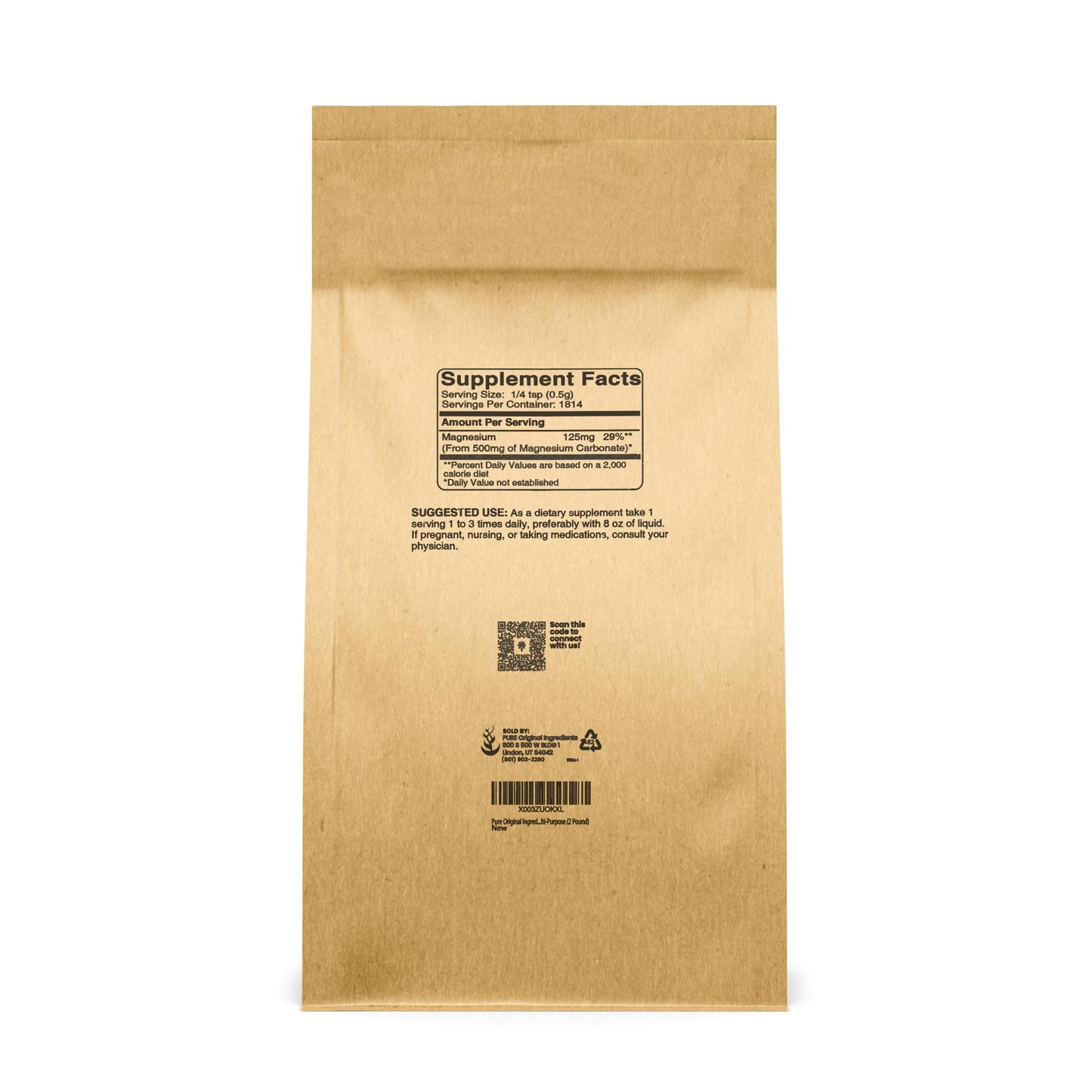 Pure Organic Ingredients Magnesium Carbonate Powder, 32 oz