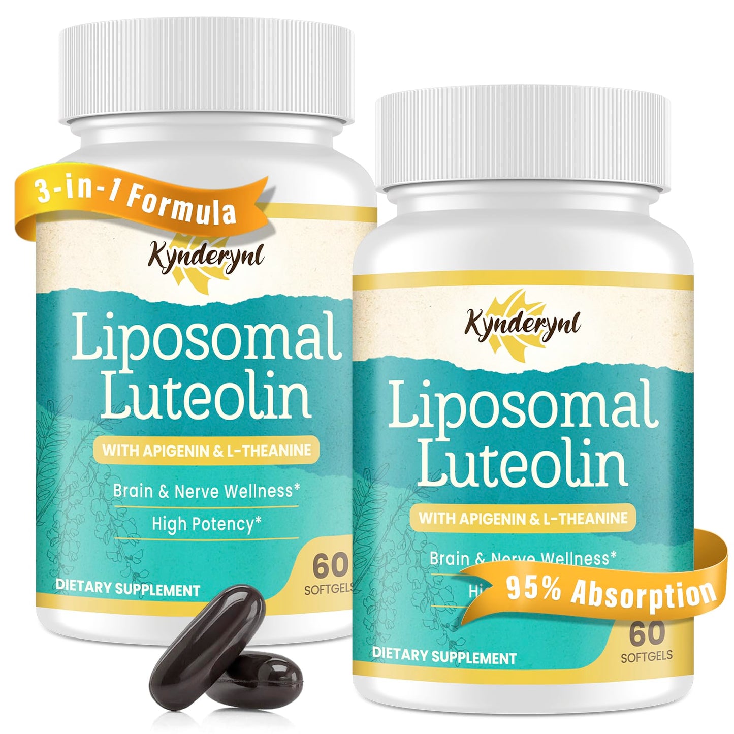 Kynderynl Liposomal Luteolin 200mg Softgels, 120 Count