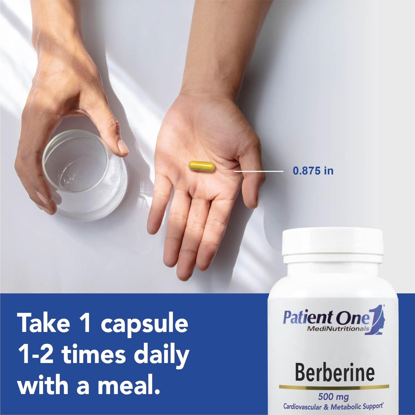 Patient One Berberine 500 mg Capsule, 60 Capsules