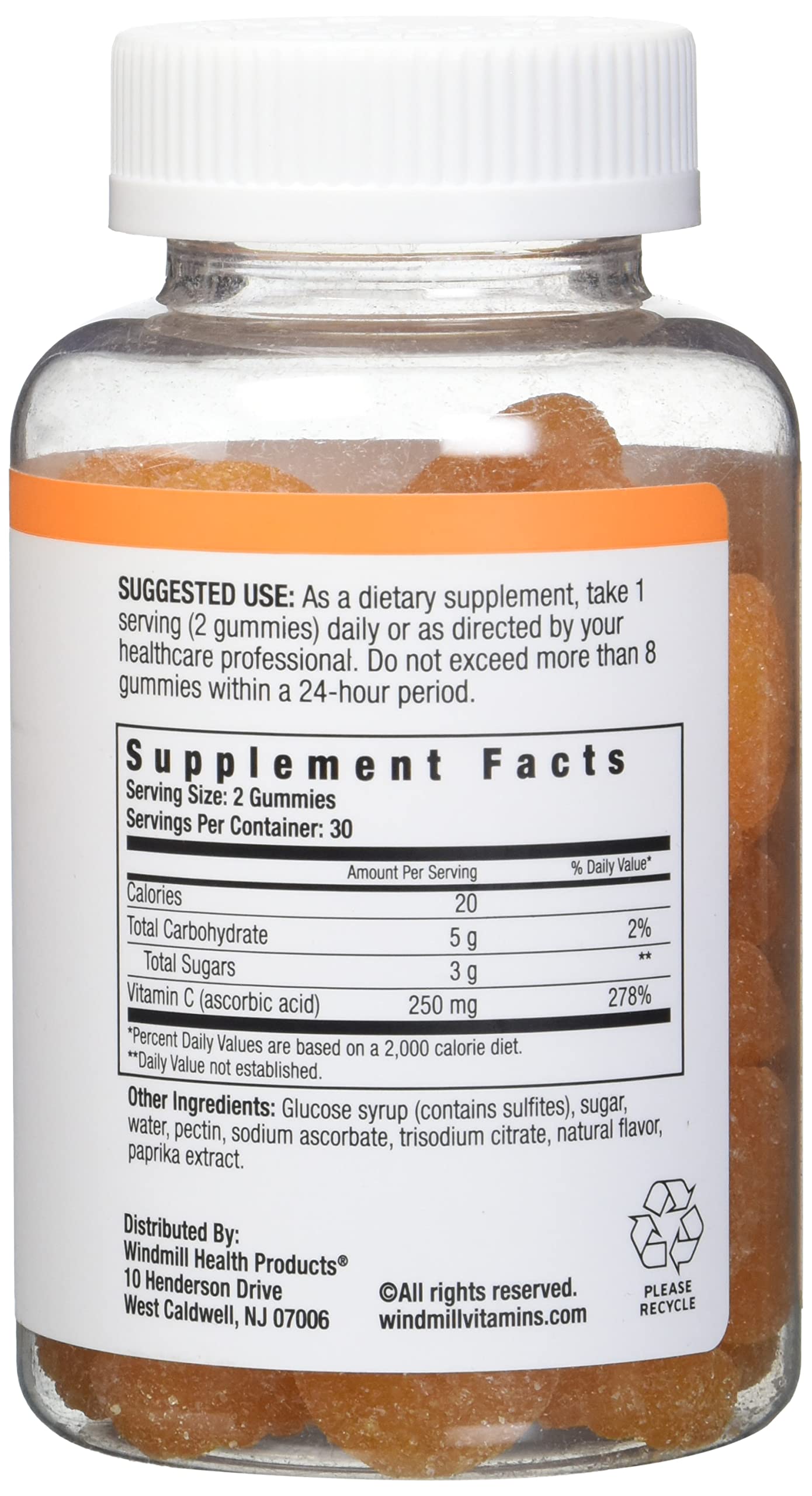 NutritionWorks Vitamin C 250 mg Gummies, 60 Count