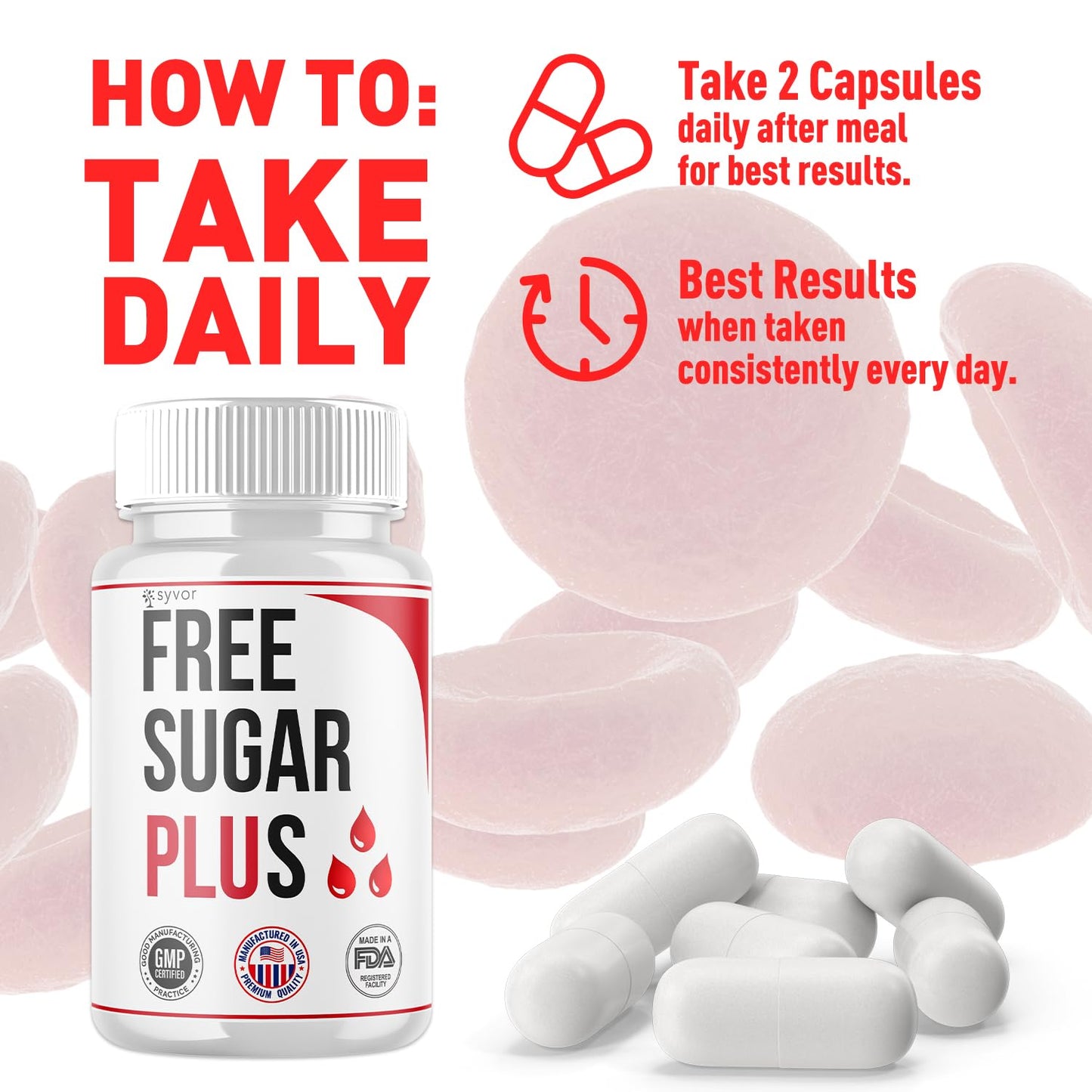 Syvor Free Sugar Plus Capsules 60 Count