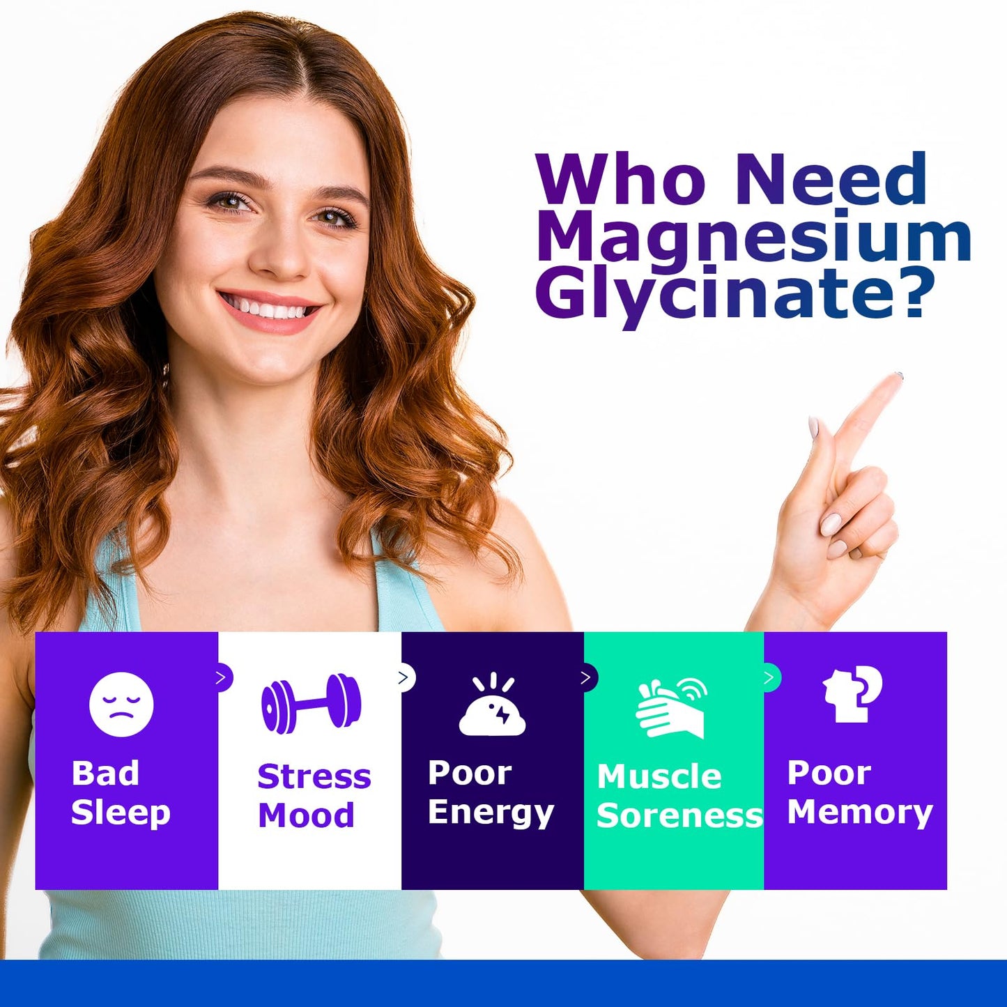 CABRHEART Magnesium Glycinate Gummies 500mg, 90 Count