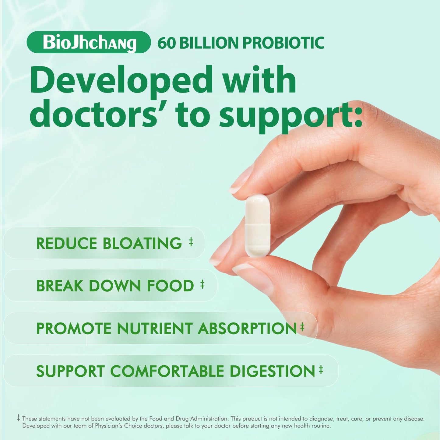 BioJhchang Probiotics Supplements Capsule 60 Count