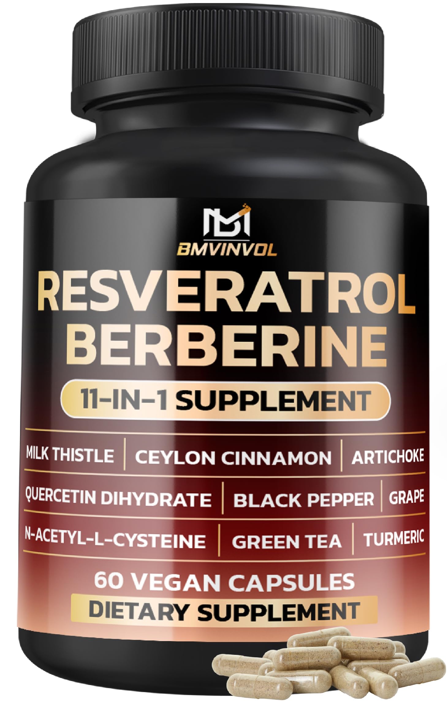 BMVINVOL Resveratrol Supplement Capsule, 60 Capsules